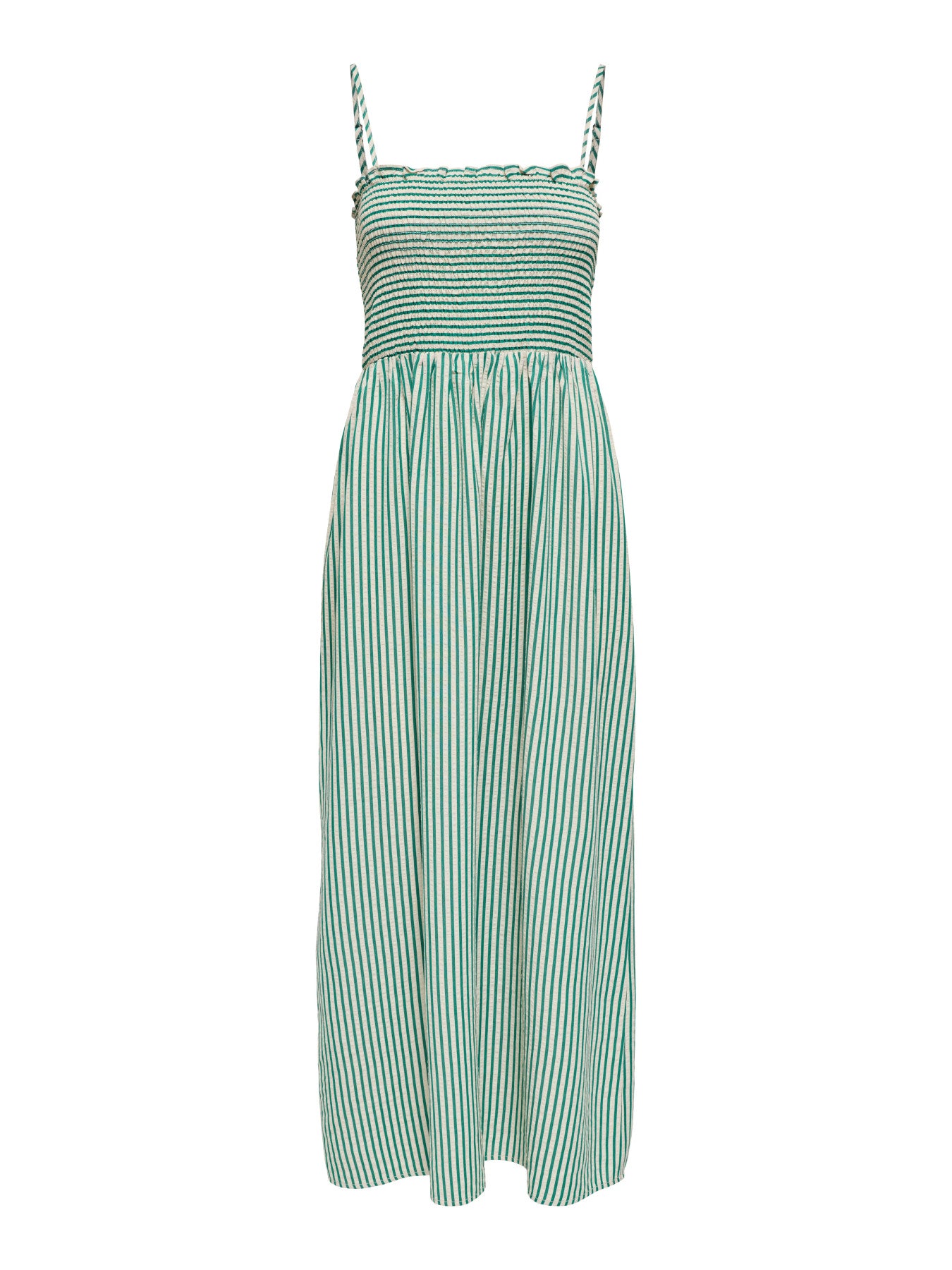 ONLY BARI STRAP SMOCK DRESS MOCH WVN GRØN