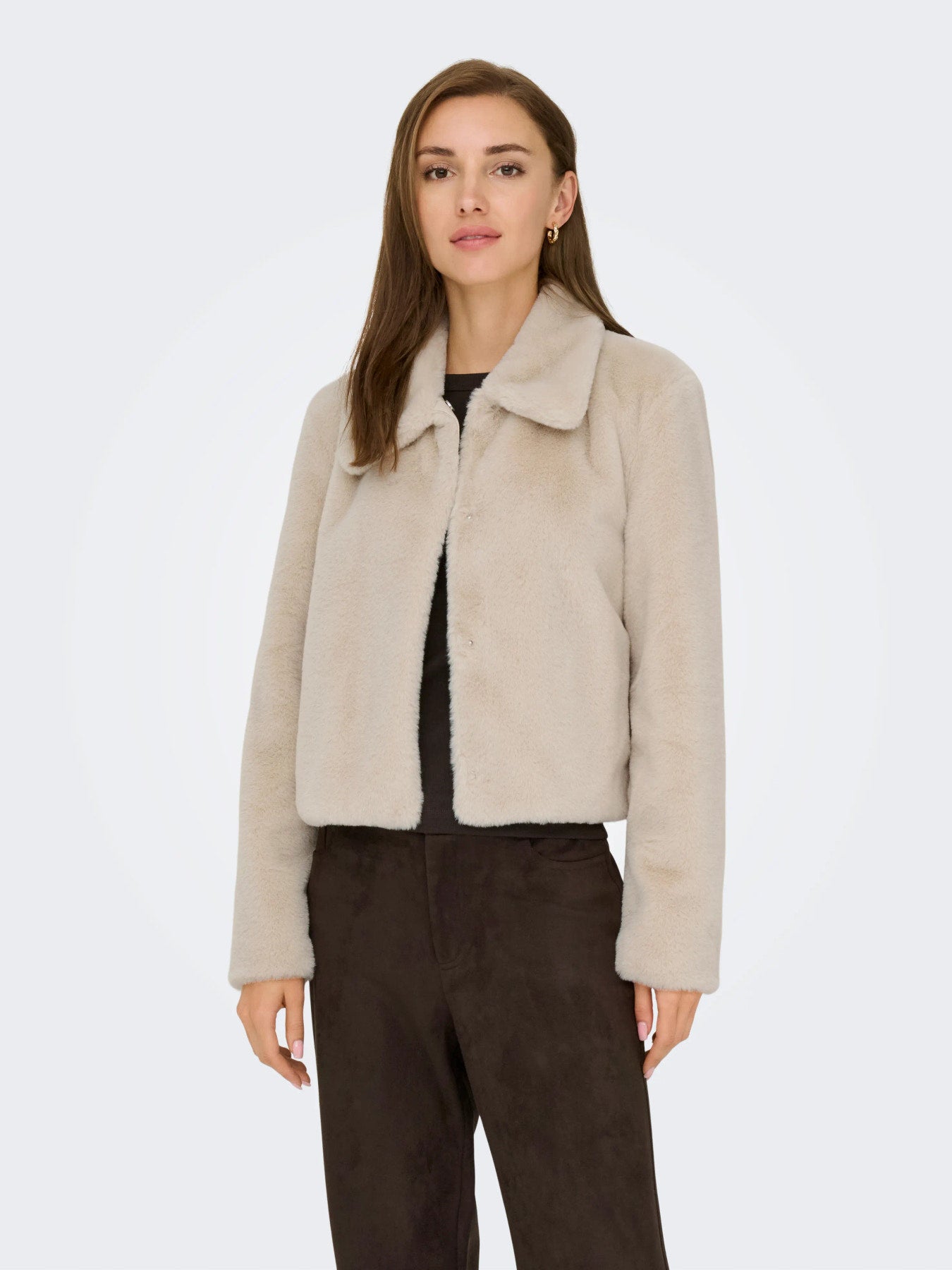 JDY MACY FAUX FUR JACKET OTW NOOS Moonbeam