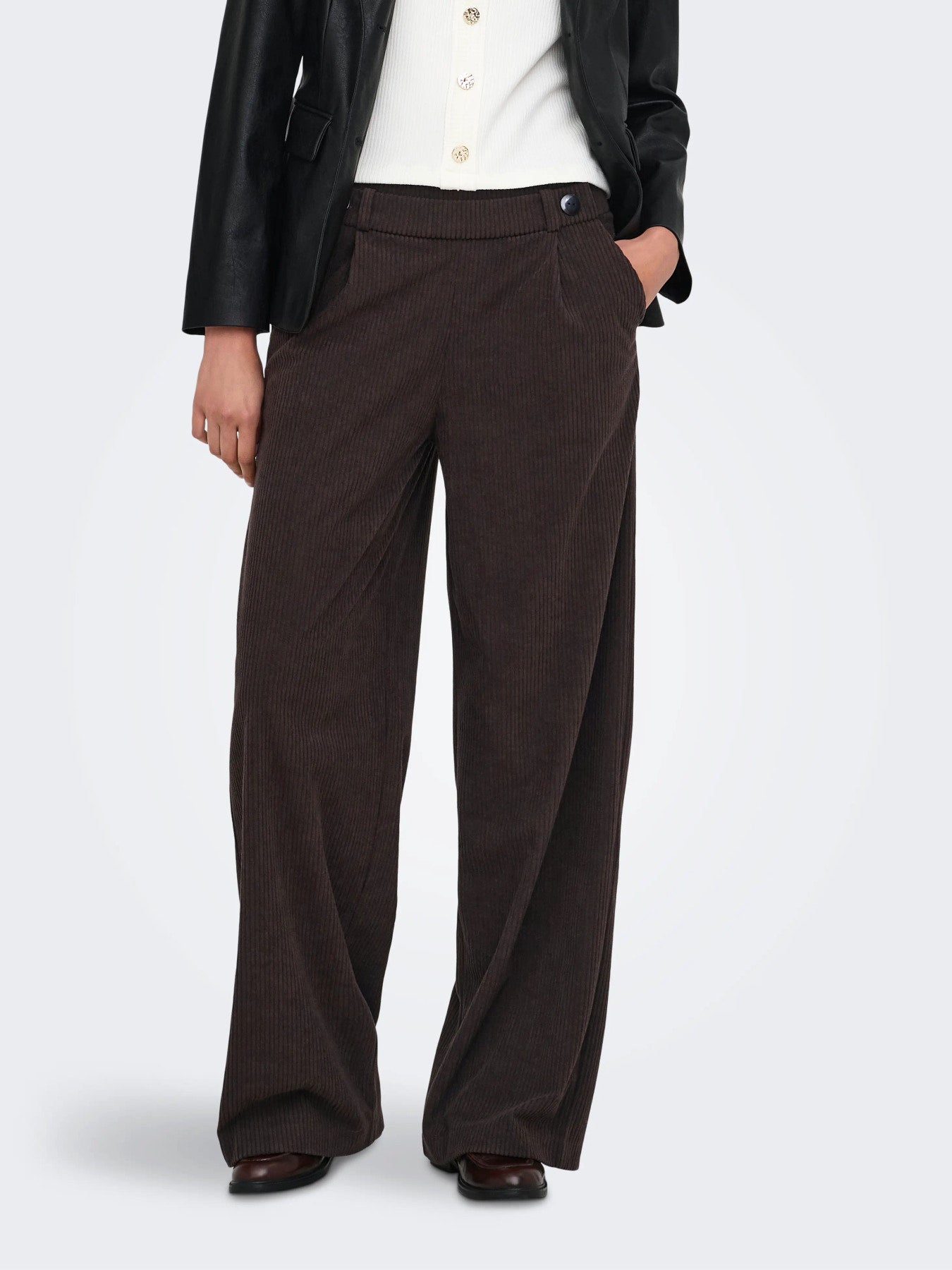 JDY GEGGO CORD PANT JRS NOOS Coffee Bean