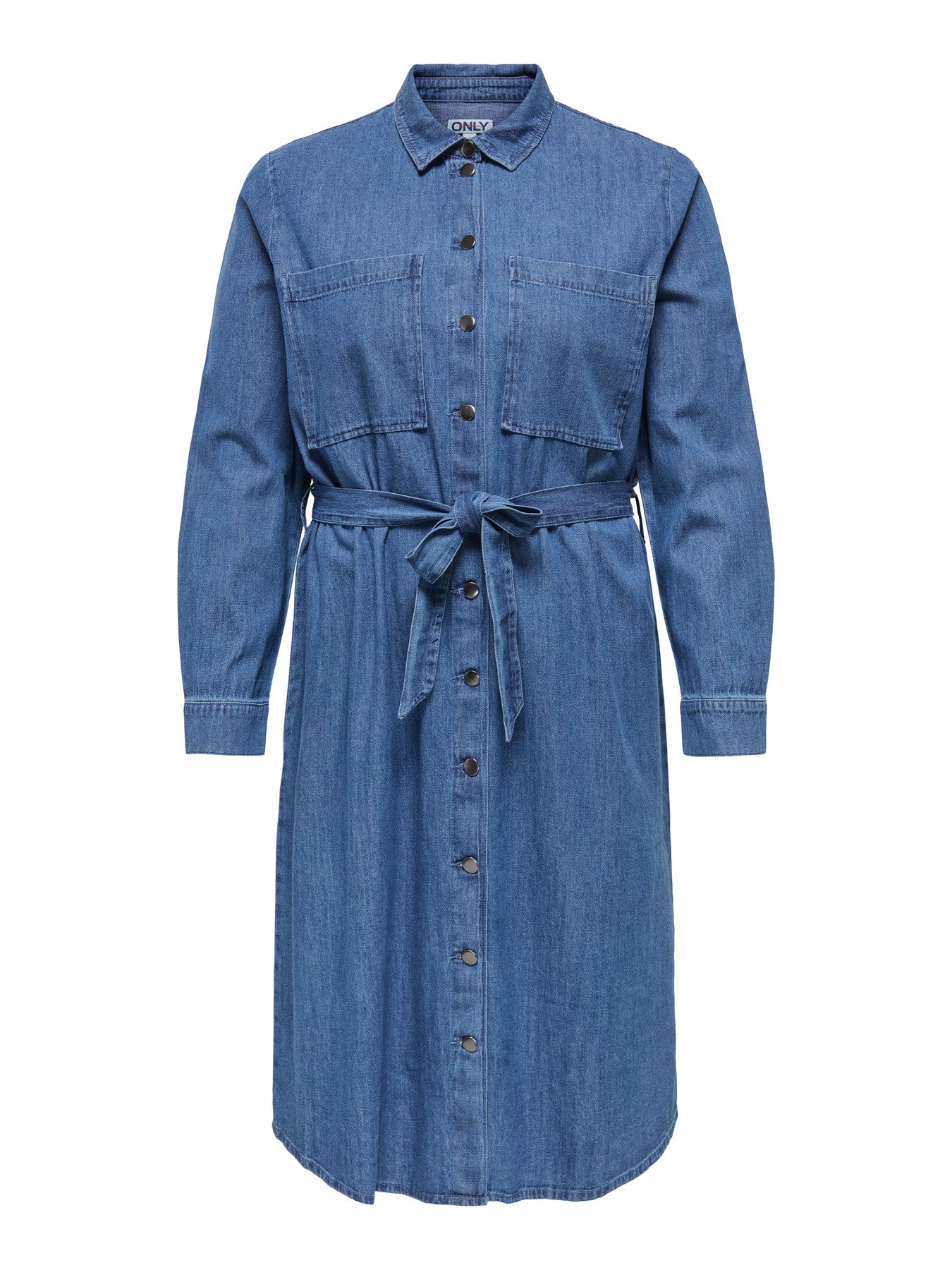 ONLY CARMAKOMA CARMARY BELT LONG DNM DRESS