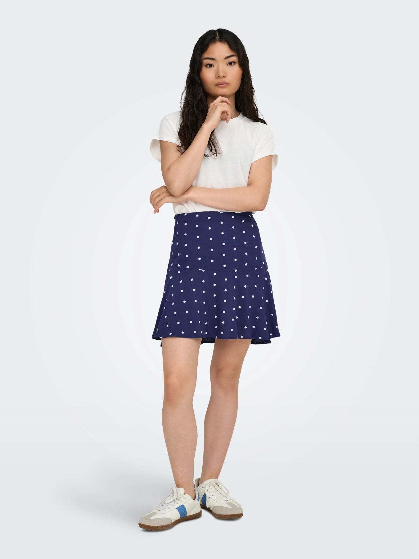 ONLY KESHAV SHORT SKIRT WVN BLÅ