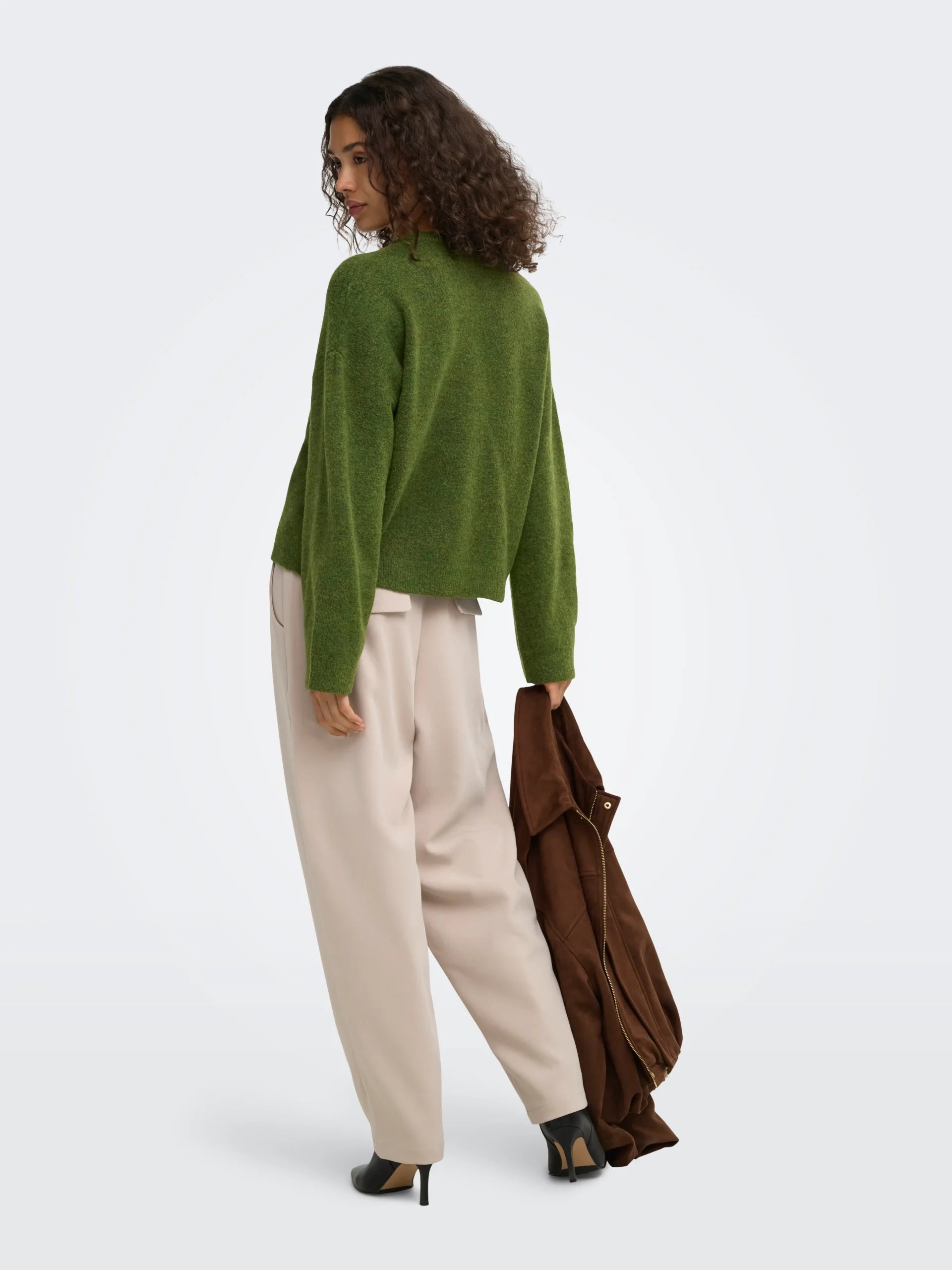 ONLY SIMONI L/S O-NECK PULLOVER KNT N Forest Night MELANGE