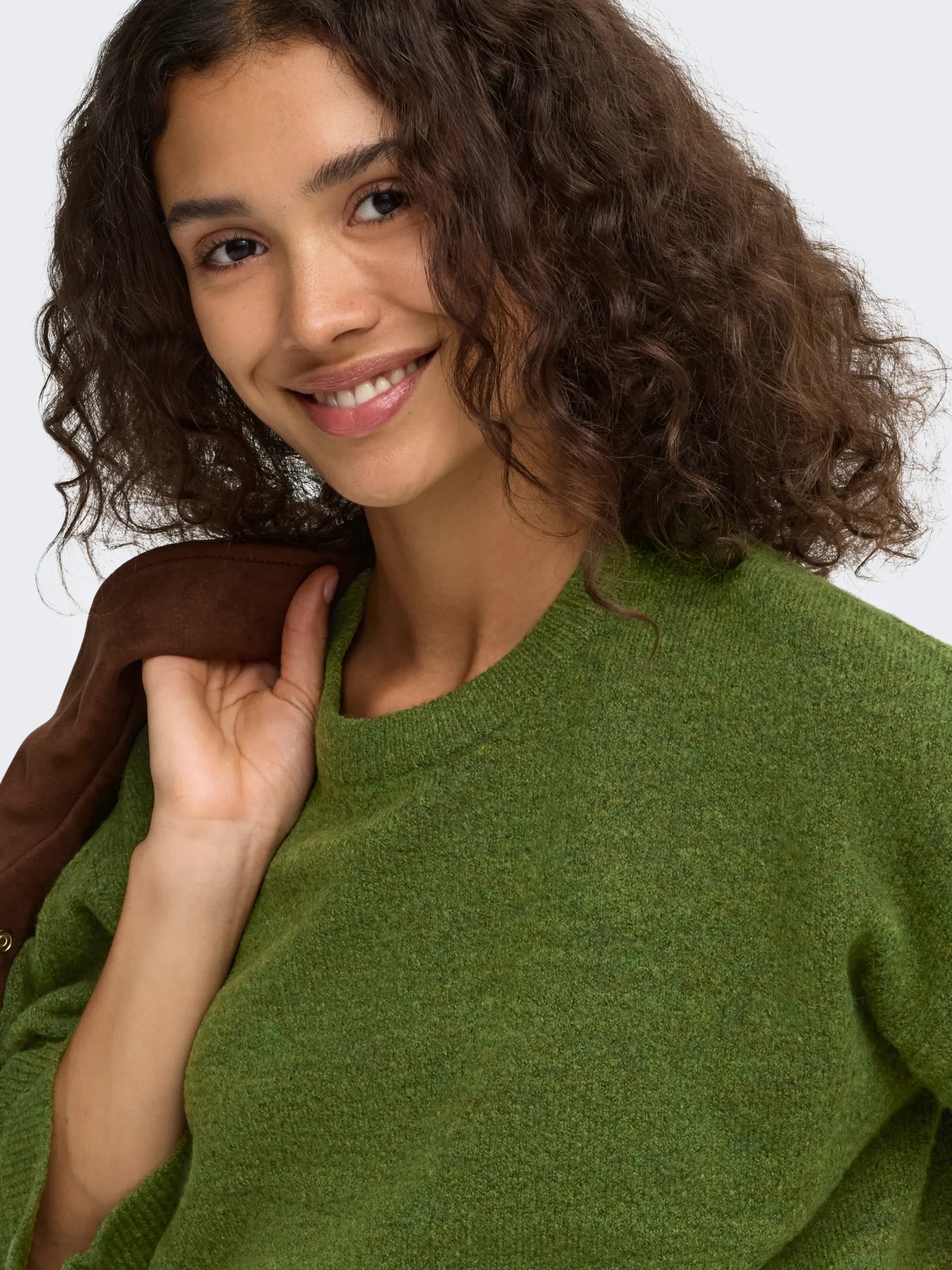 ONLY SIMONI L/S O-NECK PULLOVER KNT N Forest Night MELANGE