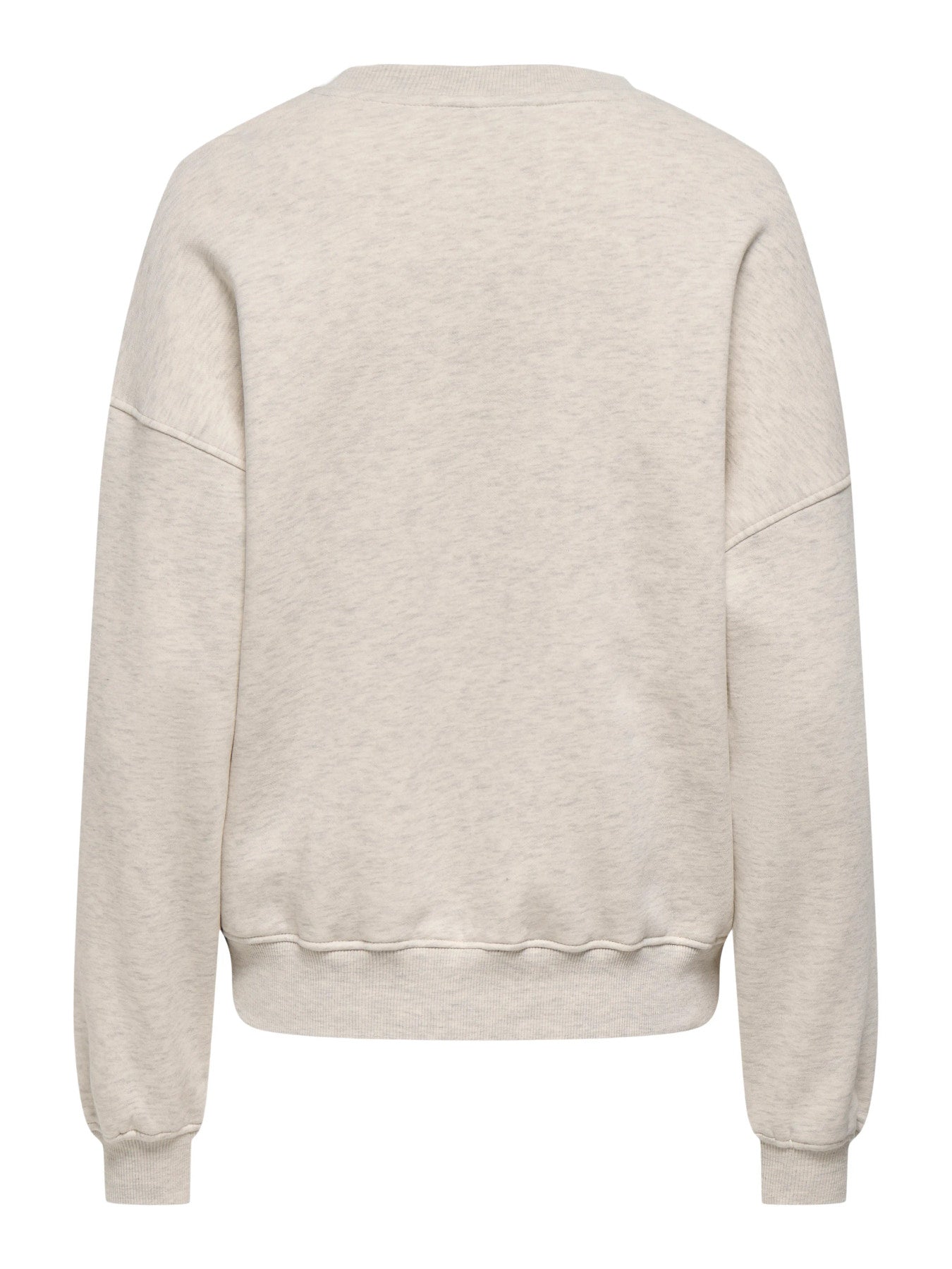 JDY MESA LIFE L/S O-NK EMB SWEAT JRS NOOS Oatmeal MELANGE/WIND WINE+TIB RED SAINT EMB