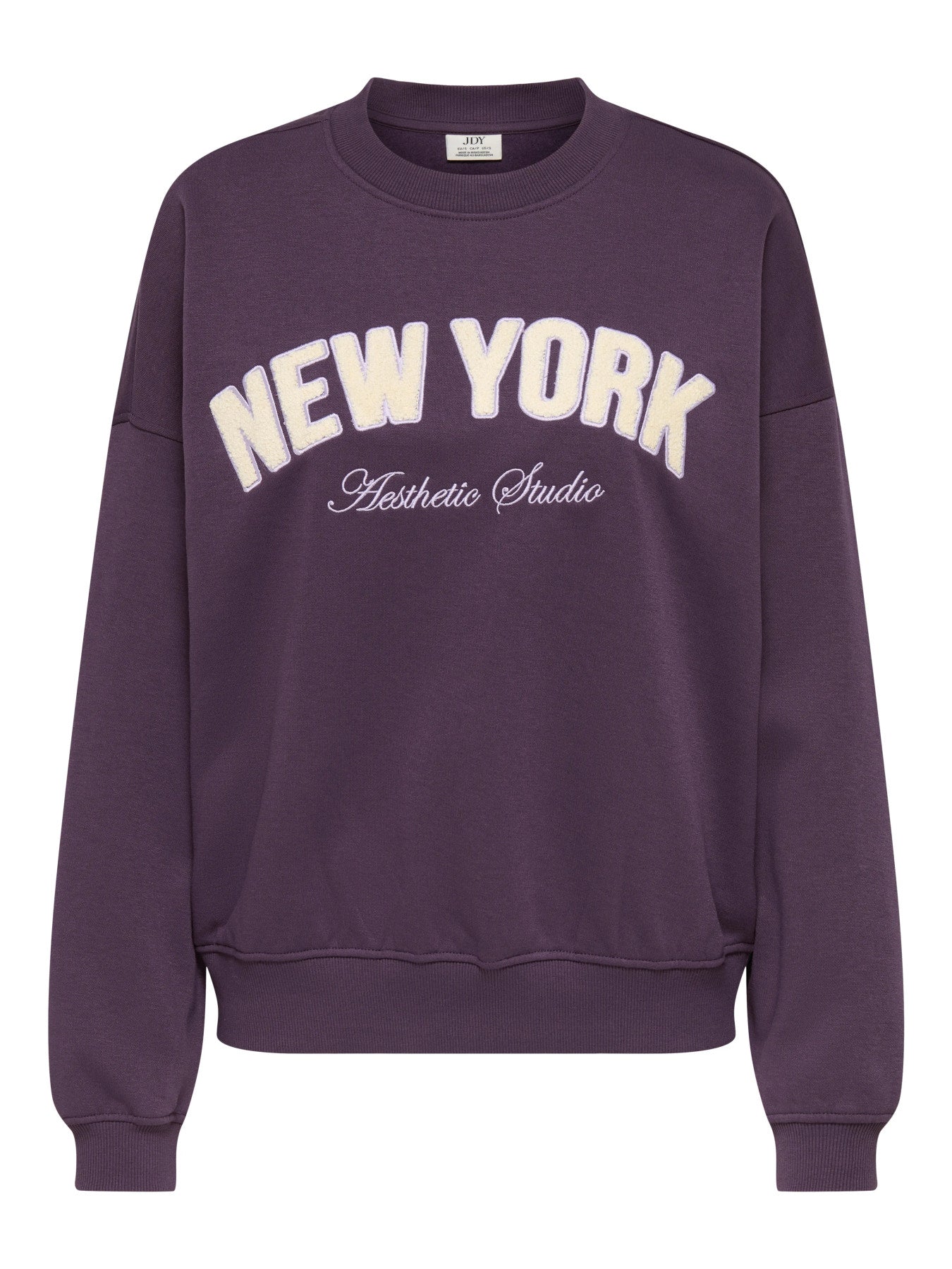 JDY MESA LIFE L/S O-NK EMB SWEAT JRS NOOS Plum Perfect LAVENDER GRAY+BIRCH AESTH TED+EMB