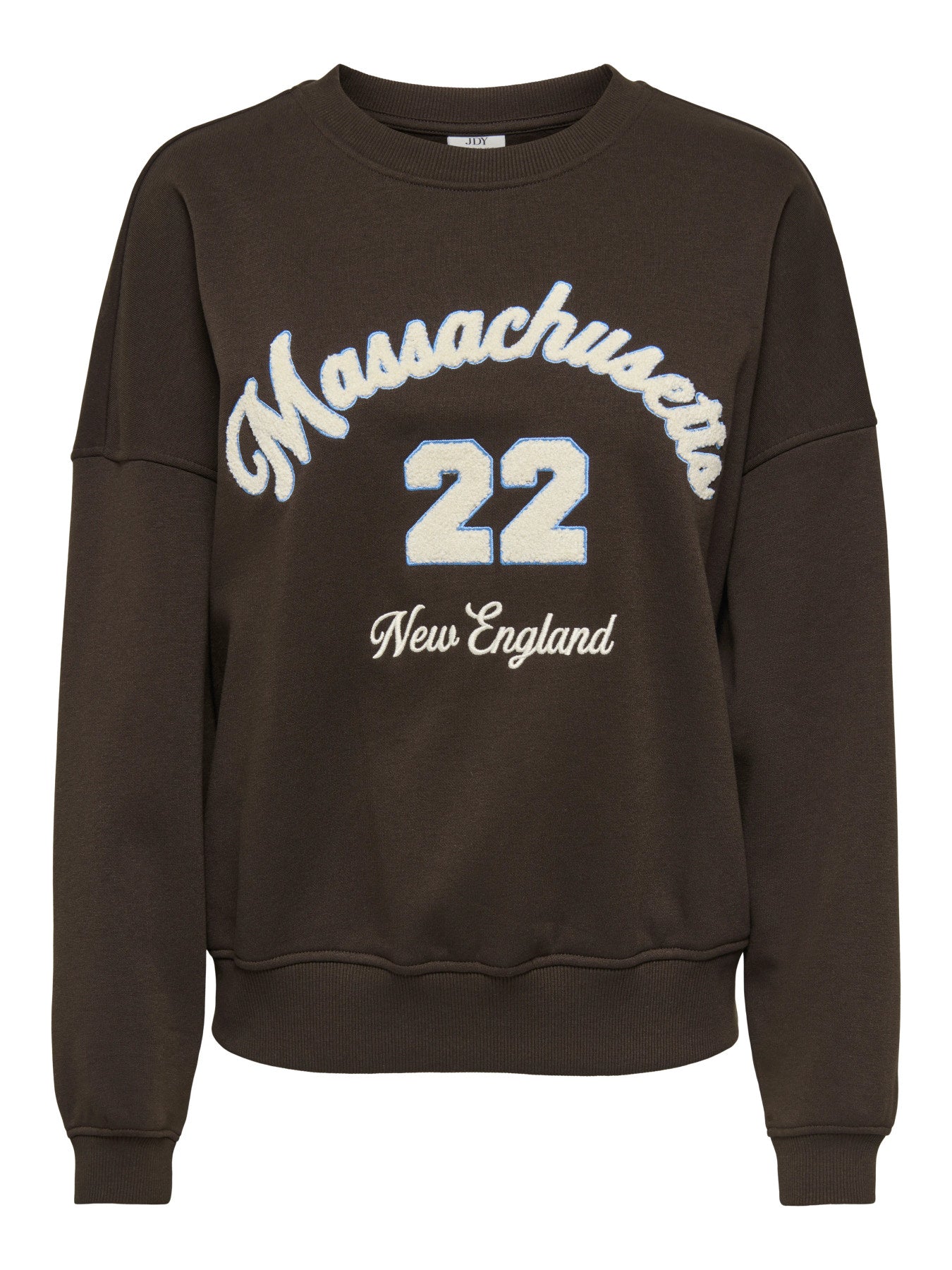 JDY MESA LIFE L/S O-NK EMB SWEAT JRS NOOS Chocolate Torte BIRCH+EBB AND FLOW MASSA EMB+TEDDY