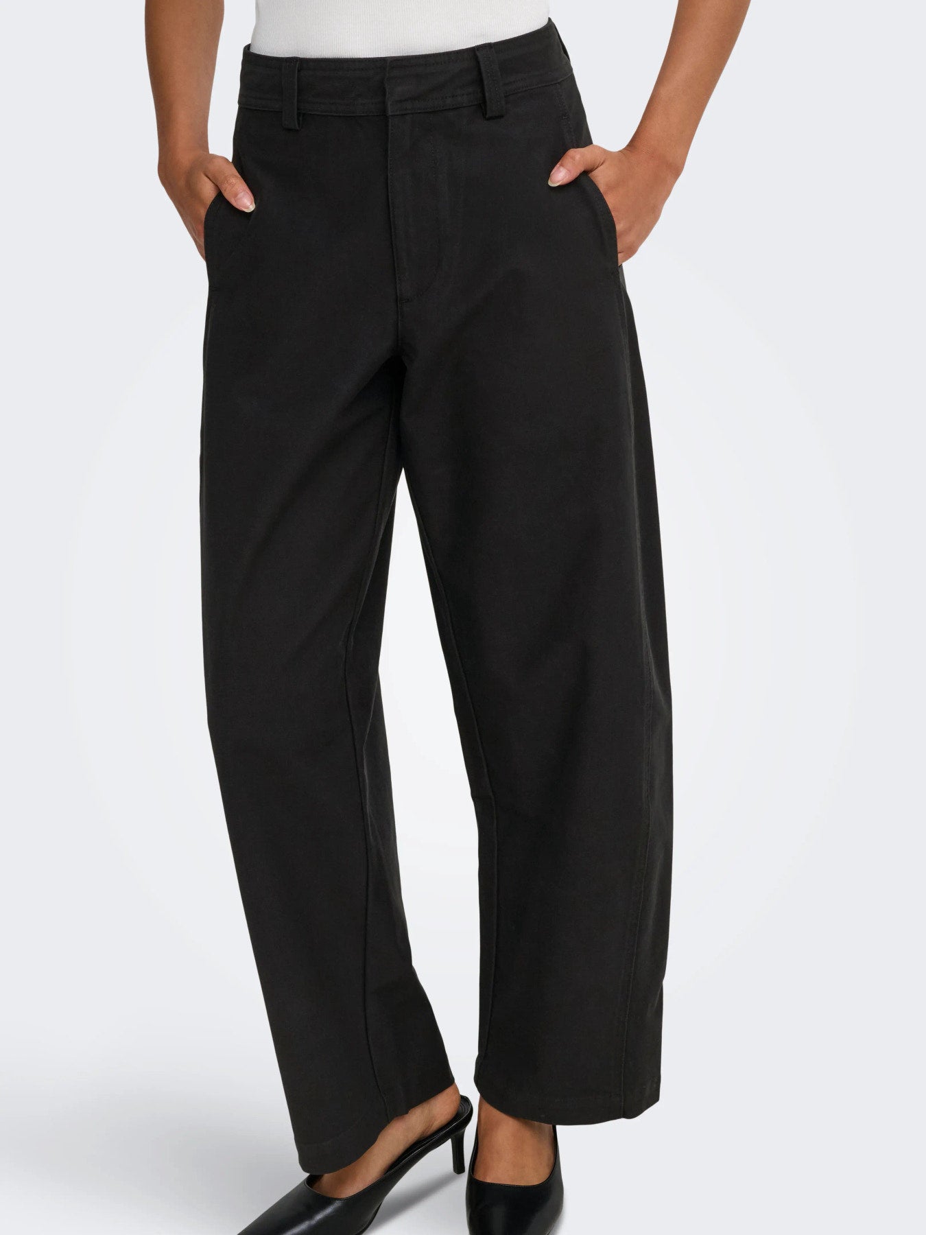 ONLY CLAIR MW BARREL PANT PNT NOOS BLACK "32"