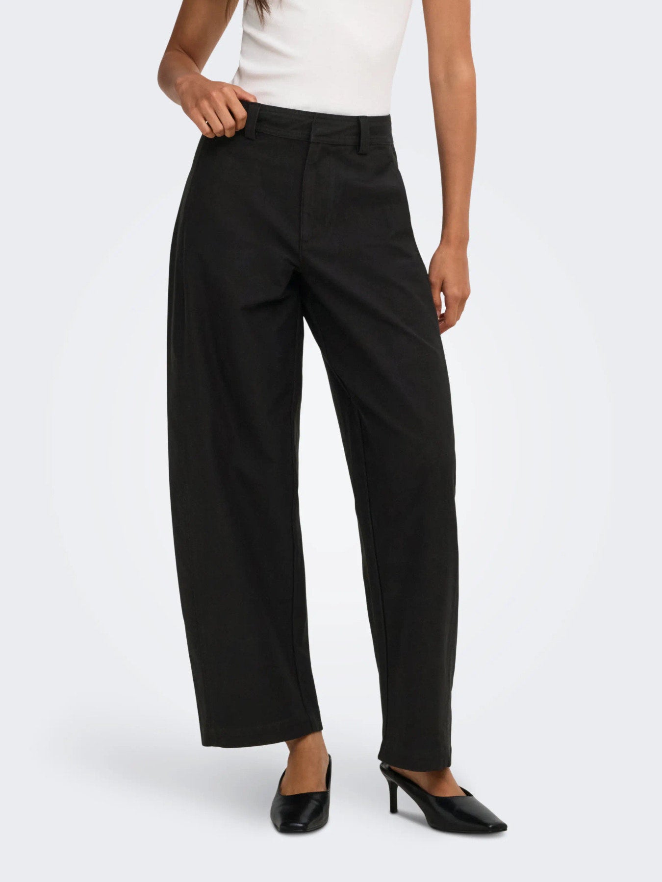 ONLY CLAIR MW BARREL PANT PNT NOOS BLACK "32"