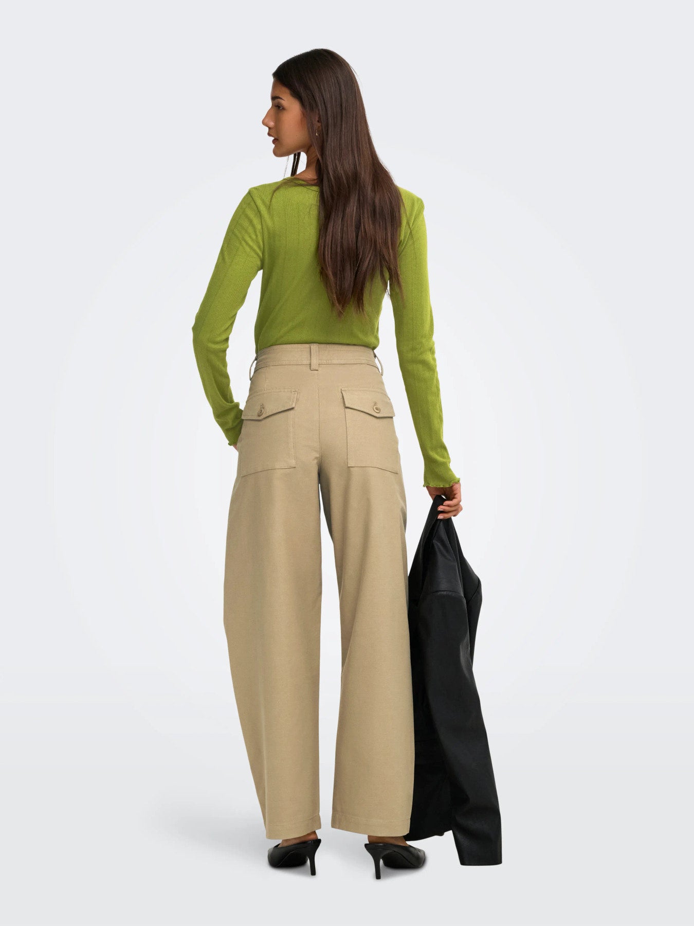 ONLY CLAIR MW BARREL PANT PNT NOOS CORNSTALK "32"