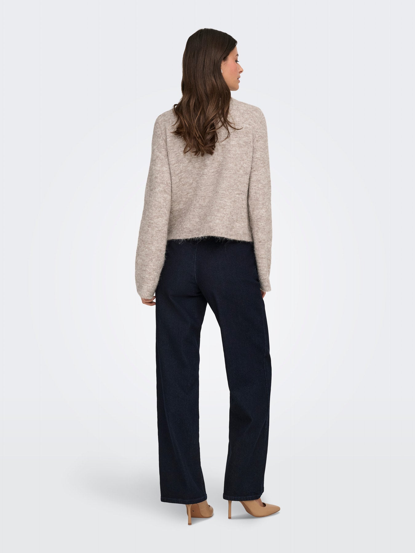 ONLY MIGGIE LS O-NECK PEARL CARDI KNT NOOS Malt Ball Melange/FMOP