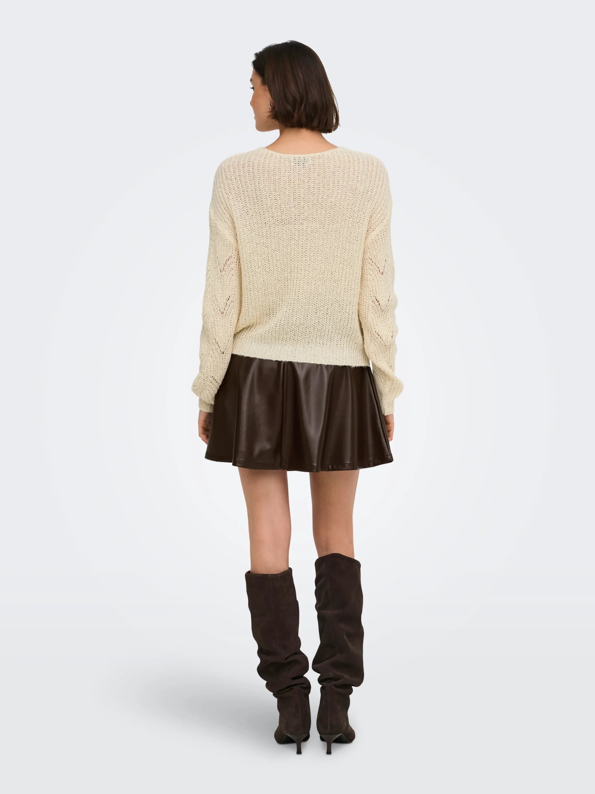 JDY KARLA LIFE SHORT SKIRT JRS Coffee Bean