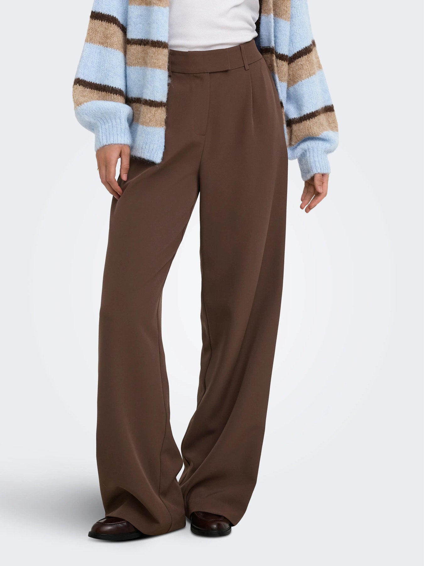 ONLY LINDA-BERRY HW STR PANT CC TLR Chocolate Martini