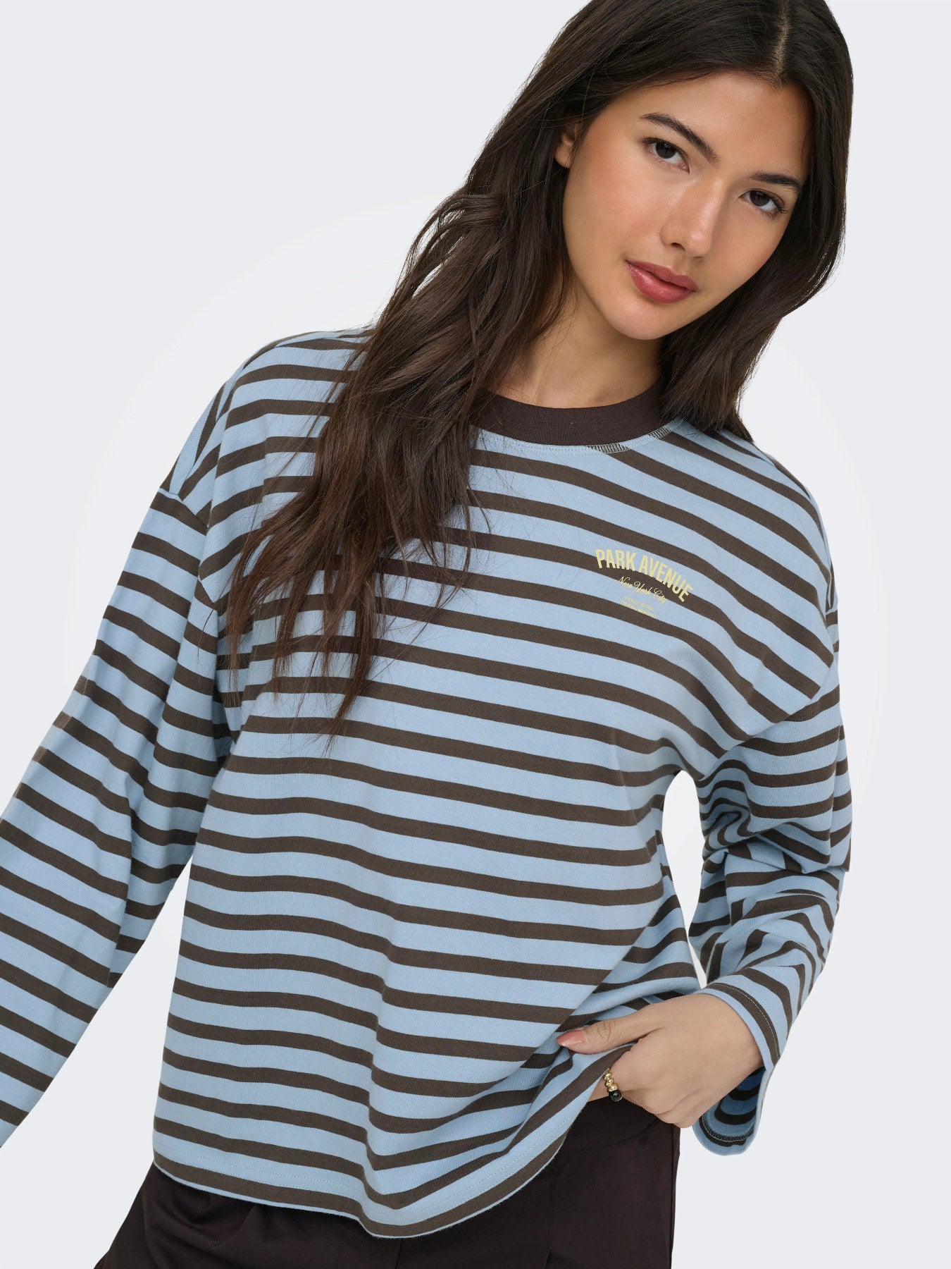 ONLY FREJA L/S STRIPE TOP CC JRS
