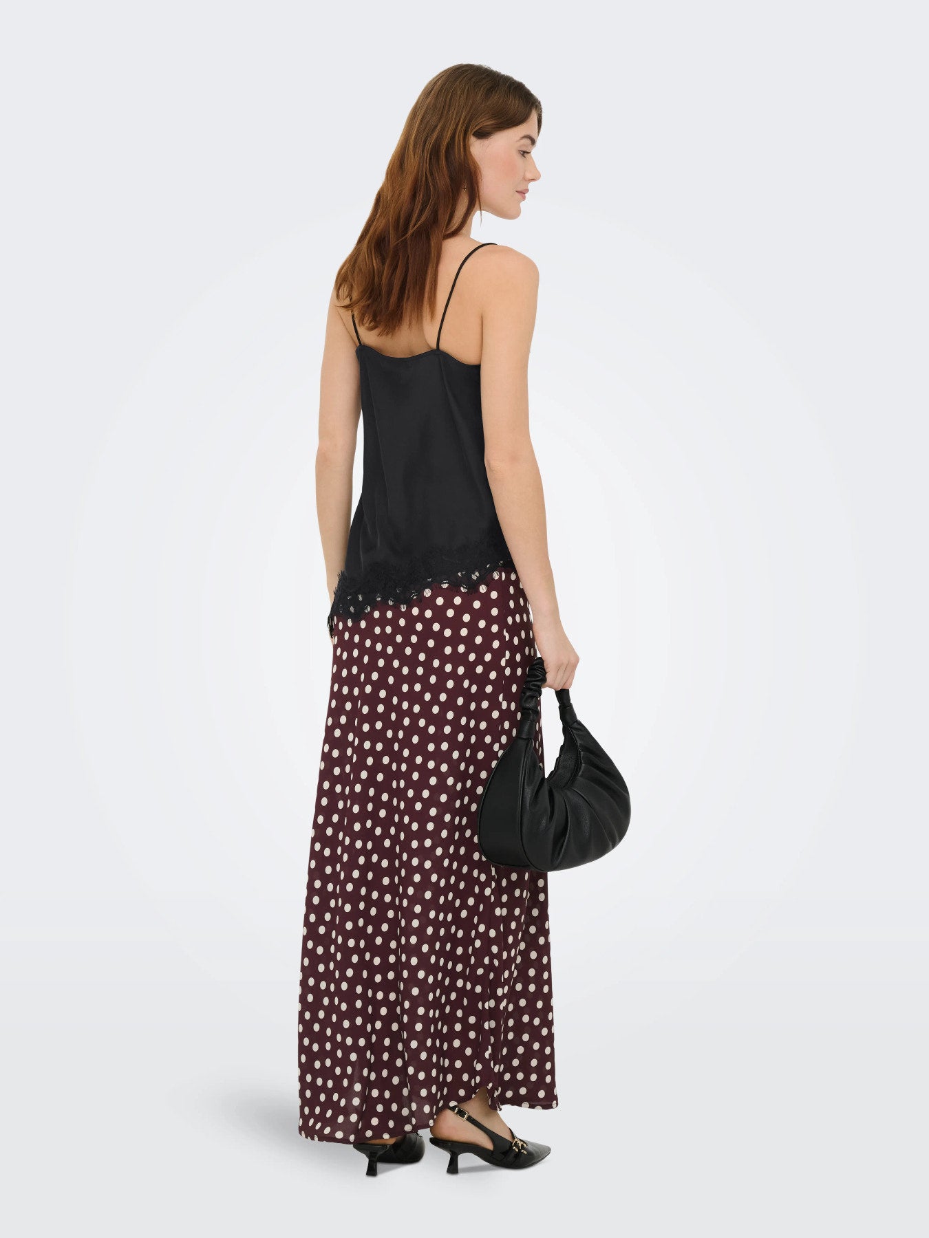 JDY FIFI S/L ASYM LACE SINGLET WVN NOOS BLACK