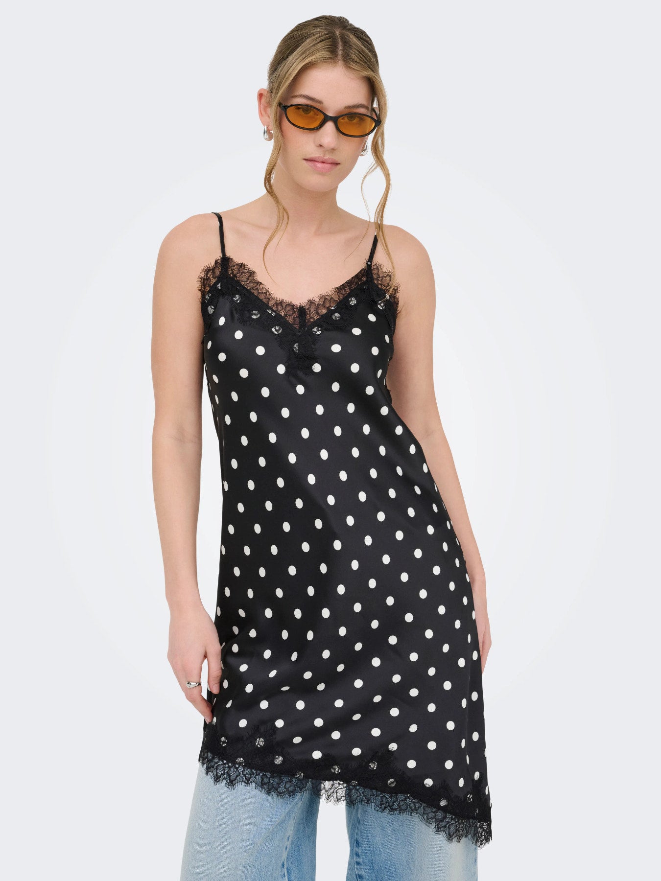 ONLY BELLA STRAP SATIN LACE DRESS WVN EX HVID PRIK
