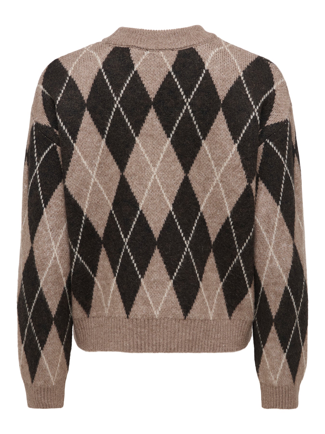JDY BIANKA L/S ARGYLE PULLOVER KNT NOOS BRUN