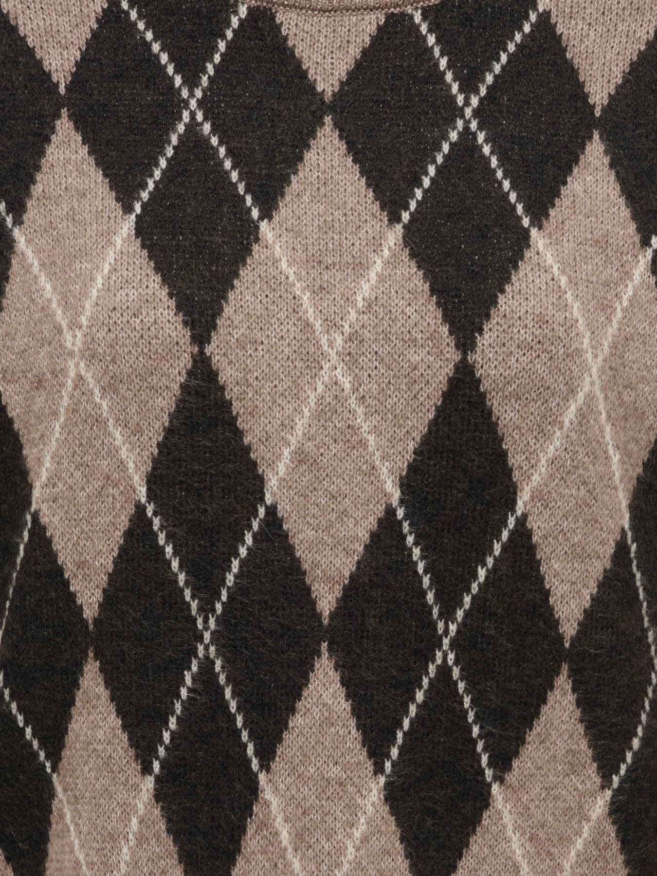 JDY BIANKA L/S ARGYLE PULLOVER KNT NOOS BRUN