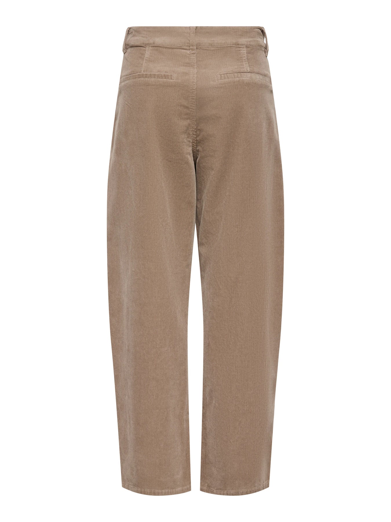 ONLY CLAIR-FLORA MW CORD BARREL PANT PNT Taupe Gray "32"