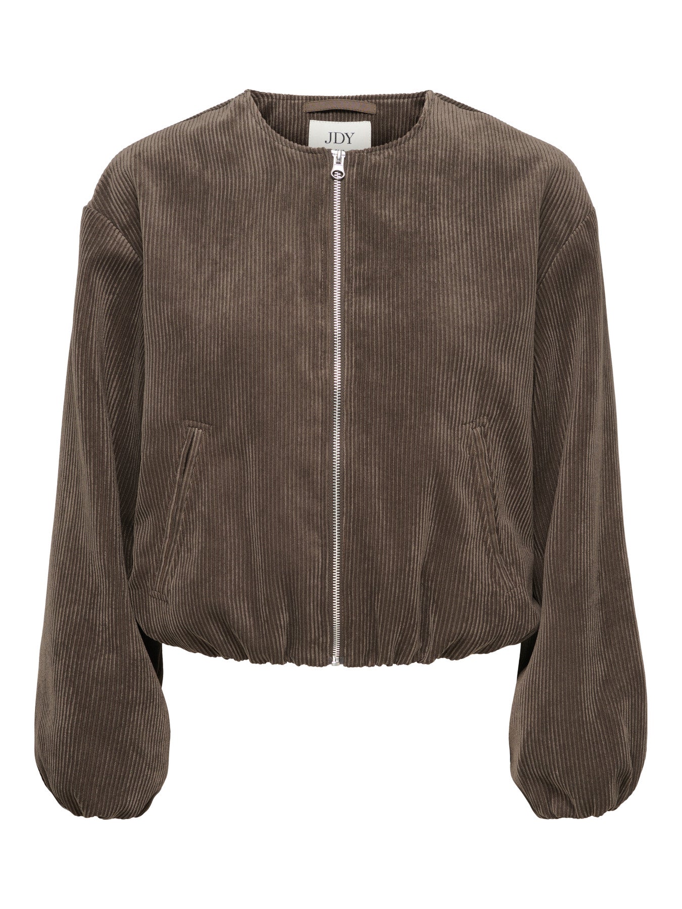 JDY ALBA CORD BALLOON JACKET OTW Chocolate Brown METAL SILVER