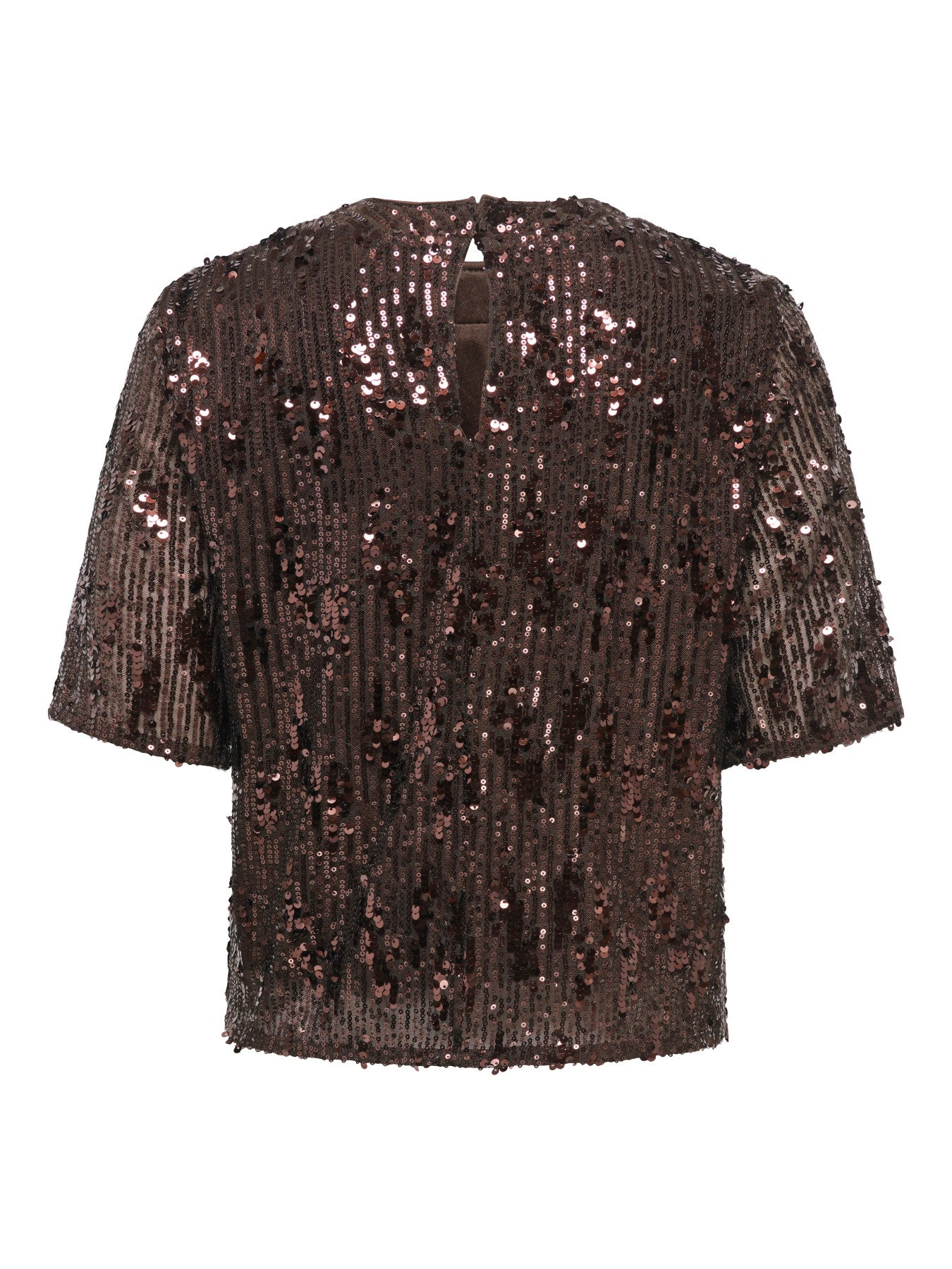 JDY LOLA 2/4 SEQUIN TOP JRS Rum Raisin