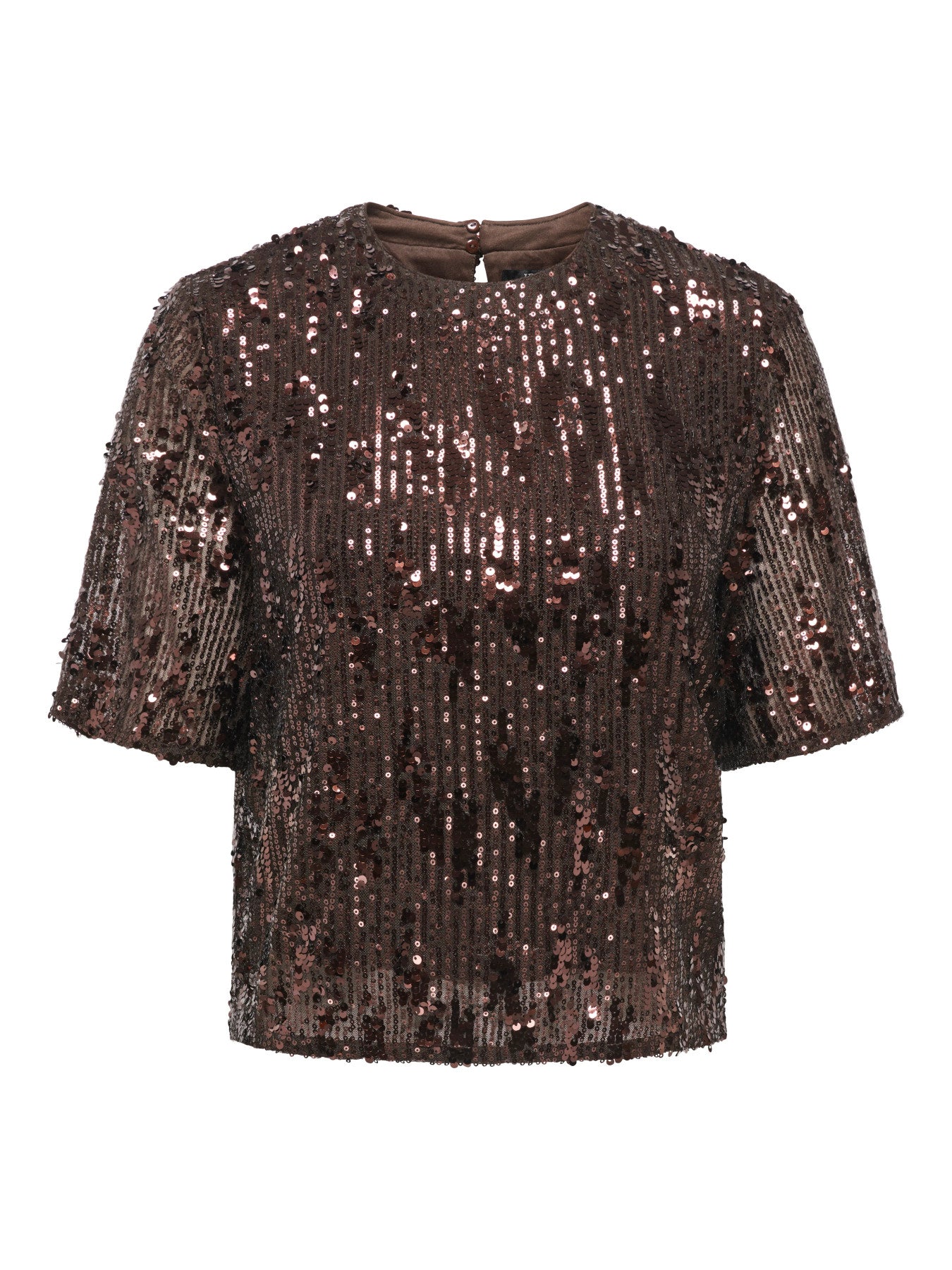 JDY LOLA 2/4 SEQUIN TOP JRS Rum Raisin