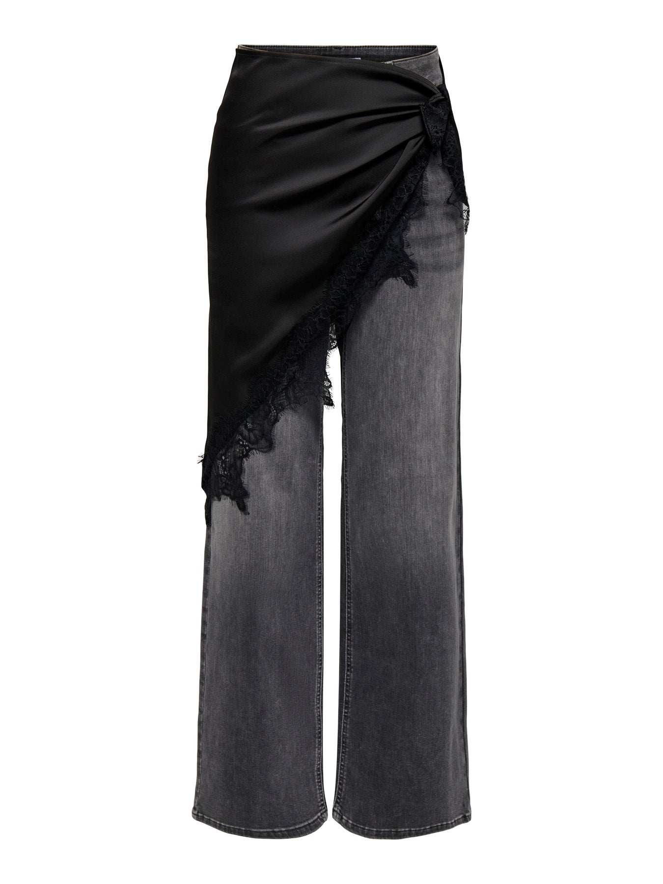 ONLY MENUS LACE SCARF WVN Black