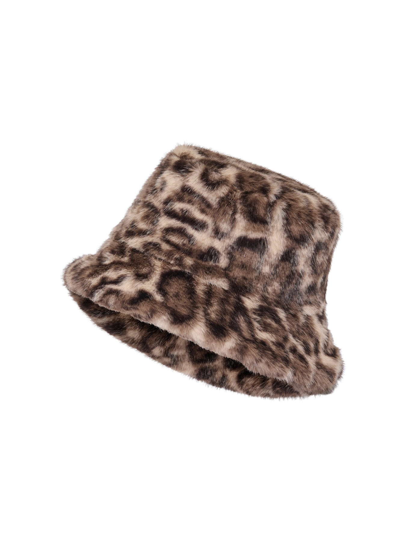 JDY BAKU FAUX FUR HAT OTW HAB Walnut LEOPARD