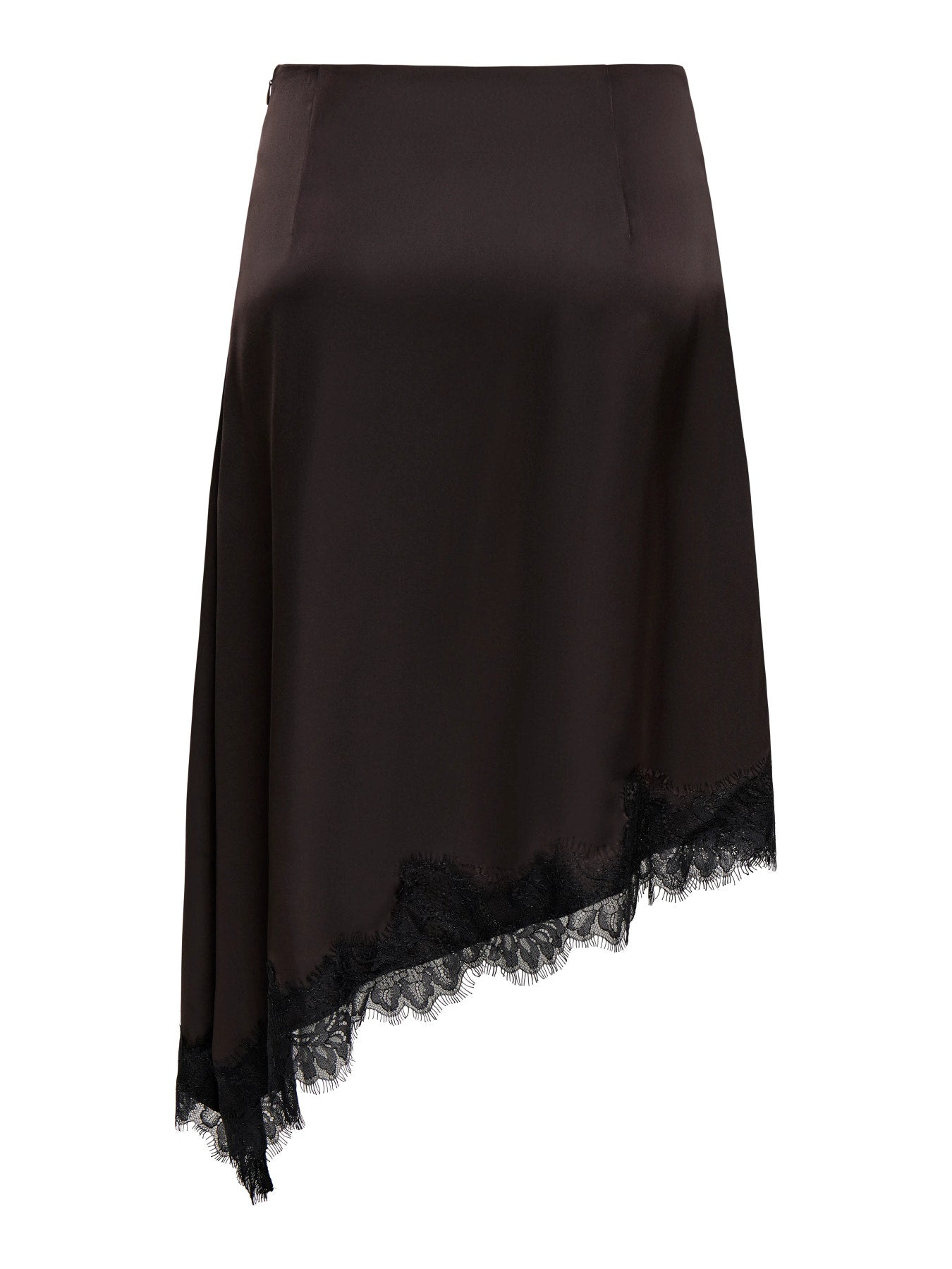 JDY DENISE HW LACE SKIRT WVN Chocolate Plum BLACK LACE