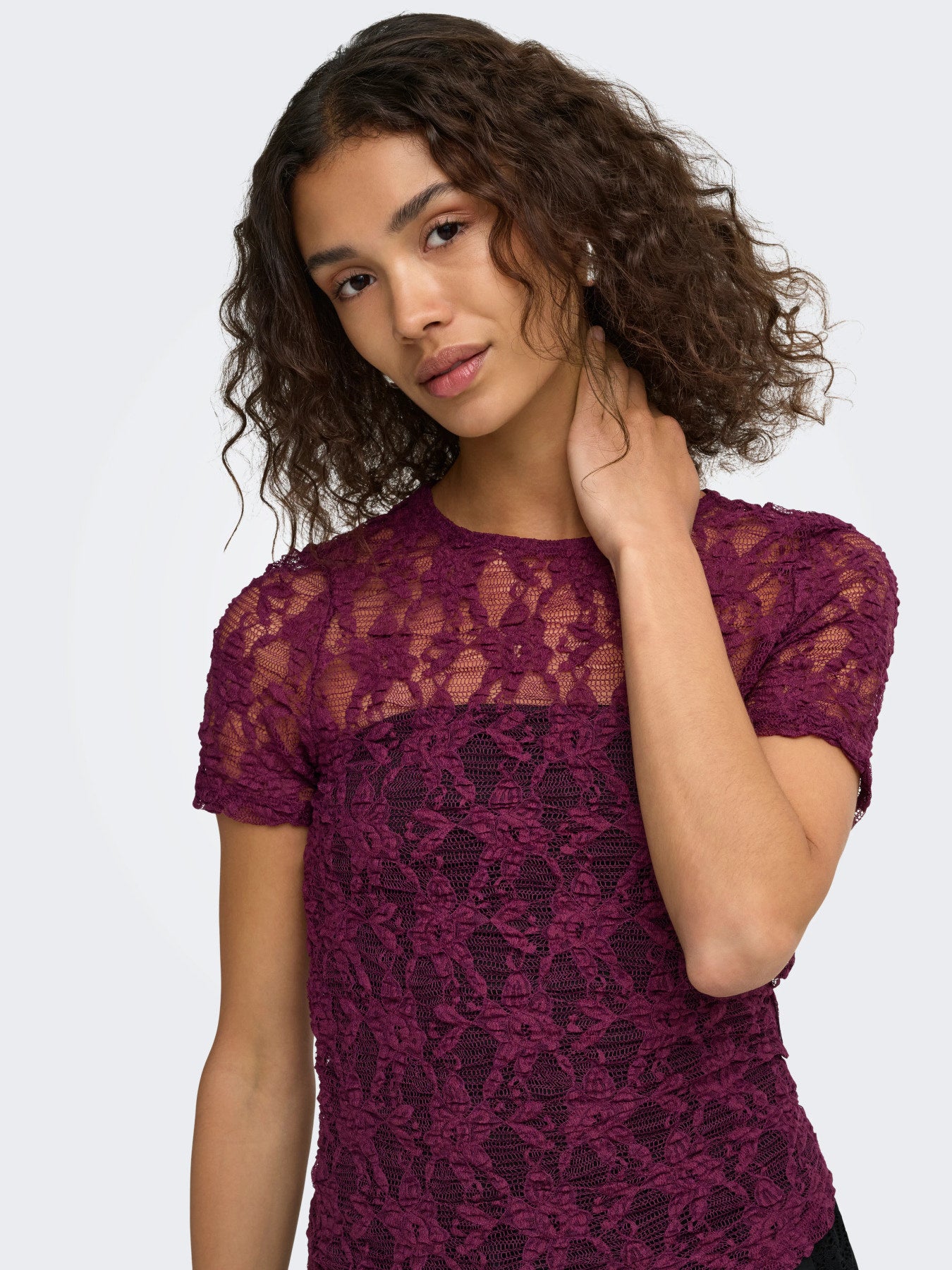 ONLY ALBA S/S LACE TOP CS JRS FIG