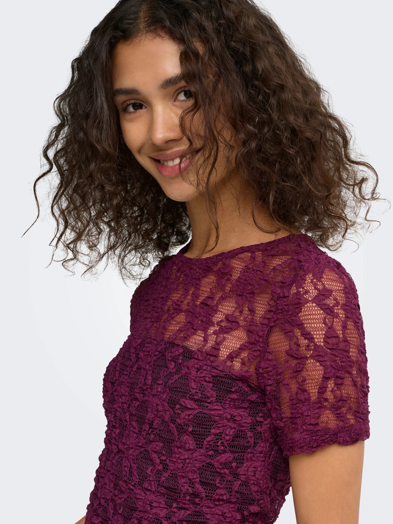 ONLY ALBA S/S LACE TOP CS JRS FIG