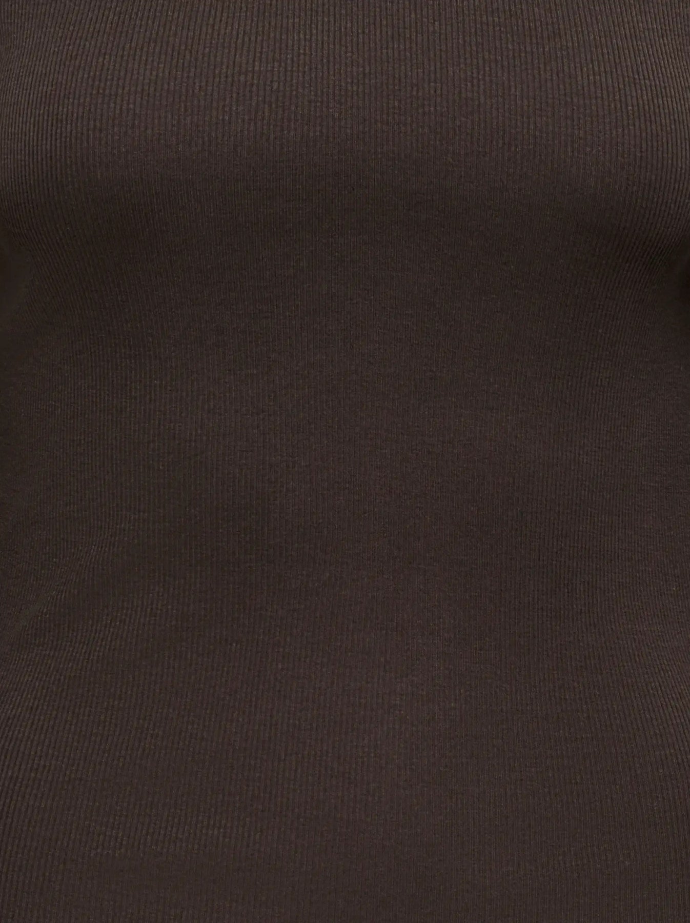 ONLY KATHLINE 3/4 RIB BOATNECK TOP Coffee Bean