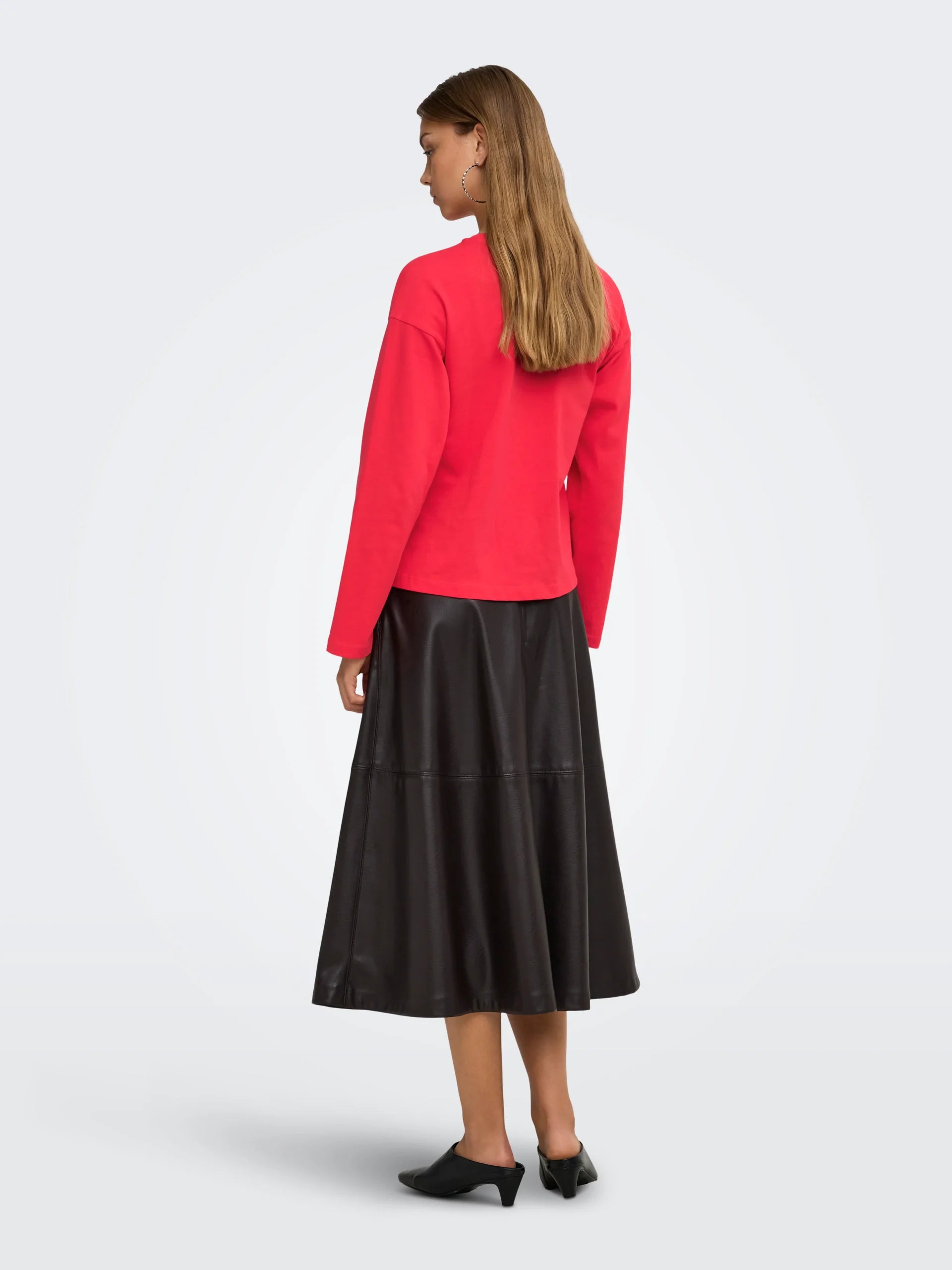 ONLY NEW SOPH L/S O-NECK SOLID TOP C  Lollipop