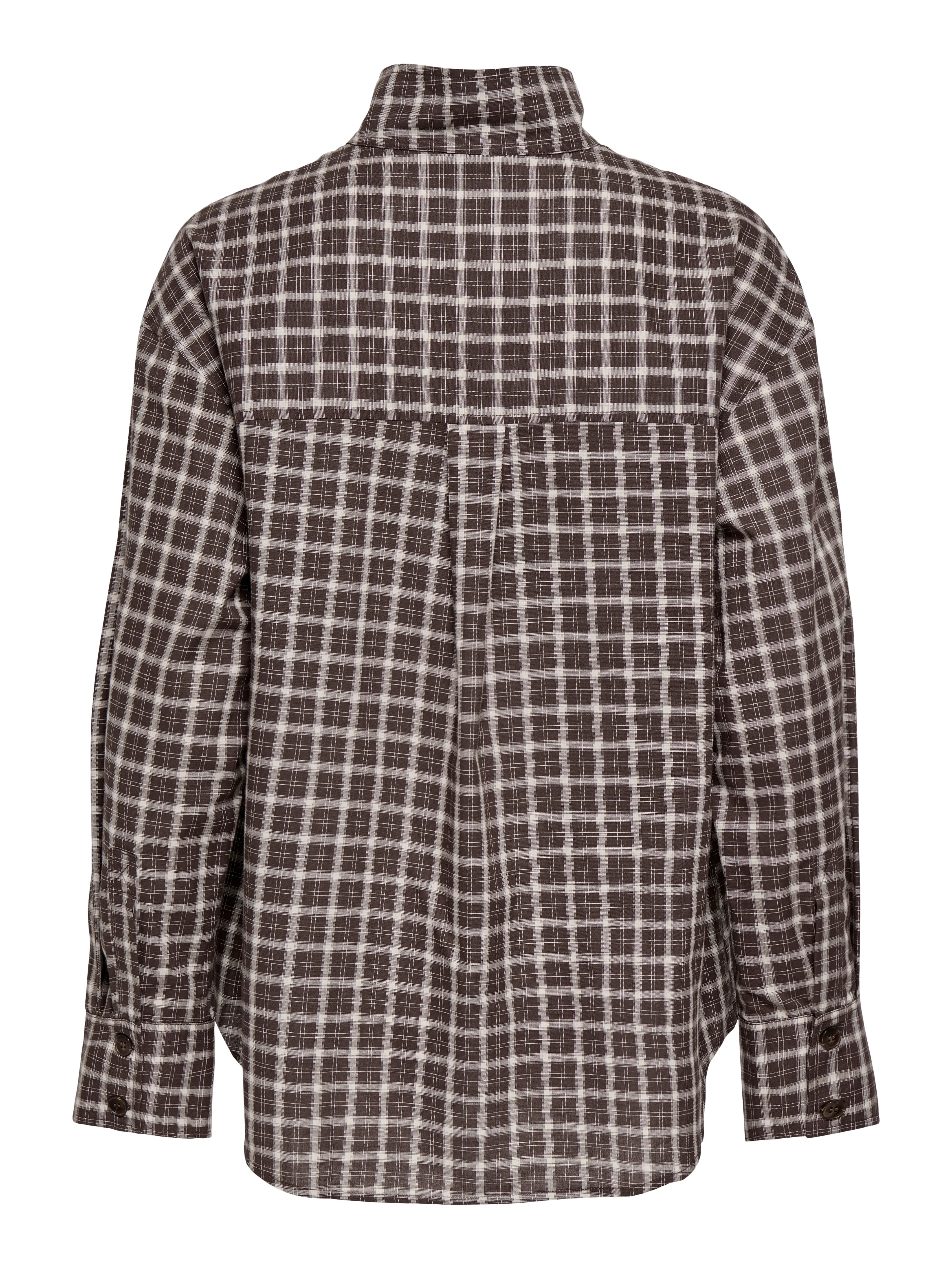 ONLY FREYA CHECK HIGH NECK SHIRT WVN EX