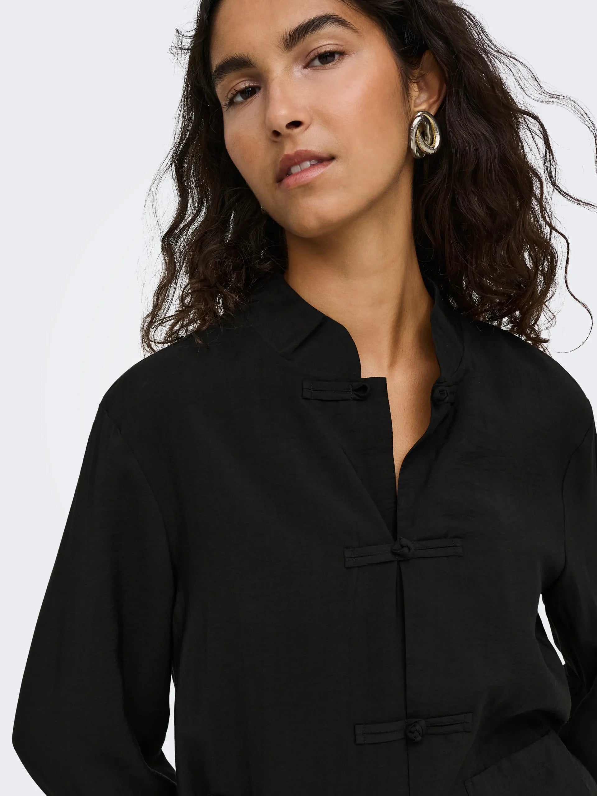 JDY CILLA L/S NAPOLEON SHIRT WVN EXP Black