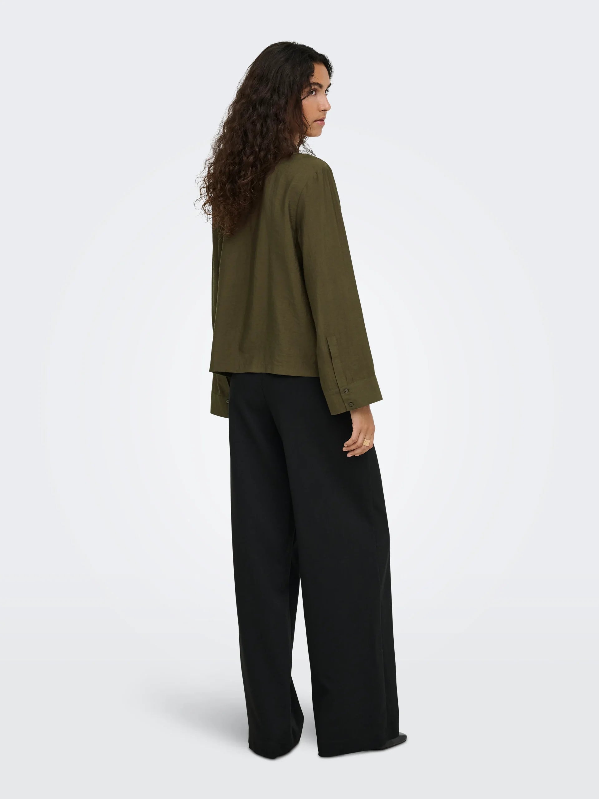 JDY CILLA L/S NAPOLEON SHIRT WVN EXP Slate Black