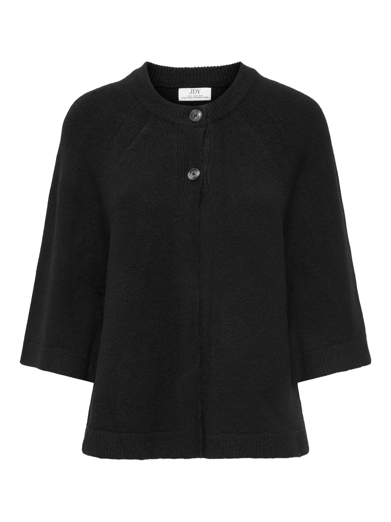 JDY CADY 3/4 O-NECK CAPE CARDIGAN KNT Black