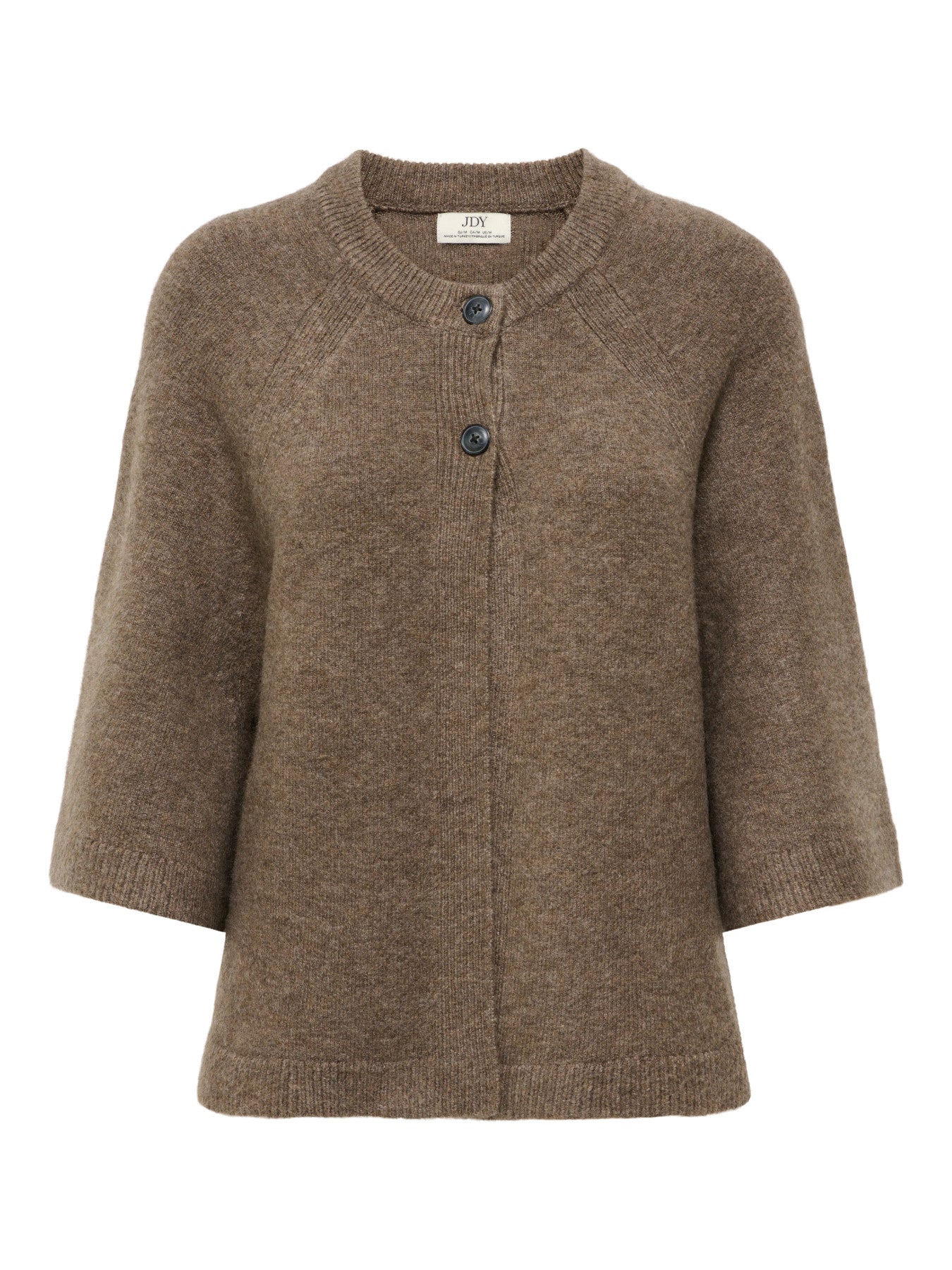 JDY CADY 3/4 O-NECK CAPE CARDIGAN KNT Chocolate Chip