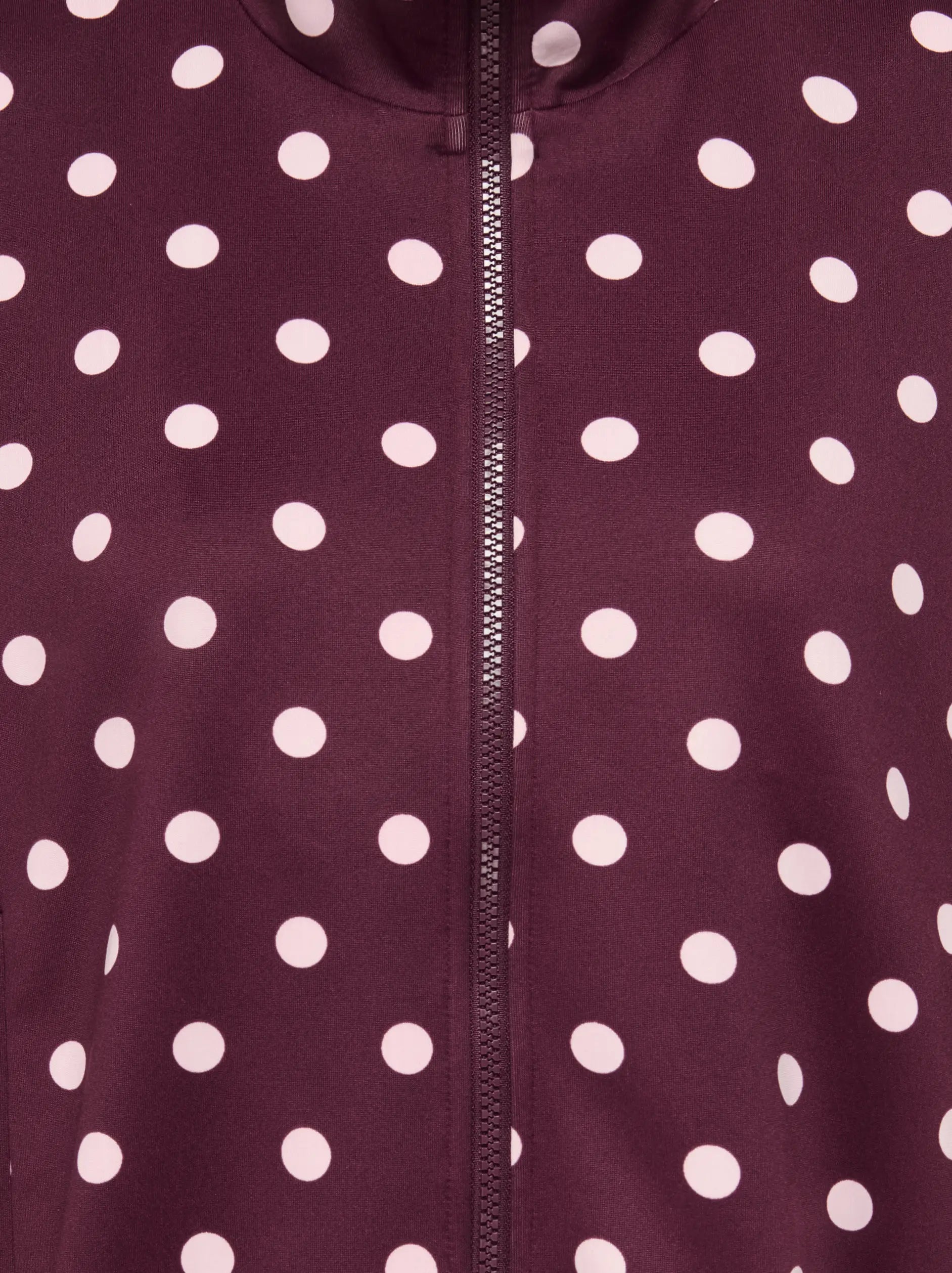 ONLY DOTIER ZIP JACKET PNT Fig PARFAIT PINK DOTS + PANELS