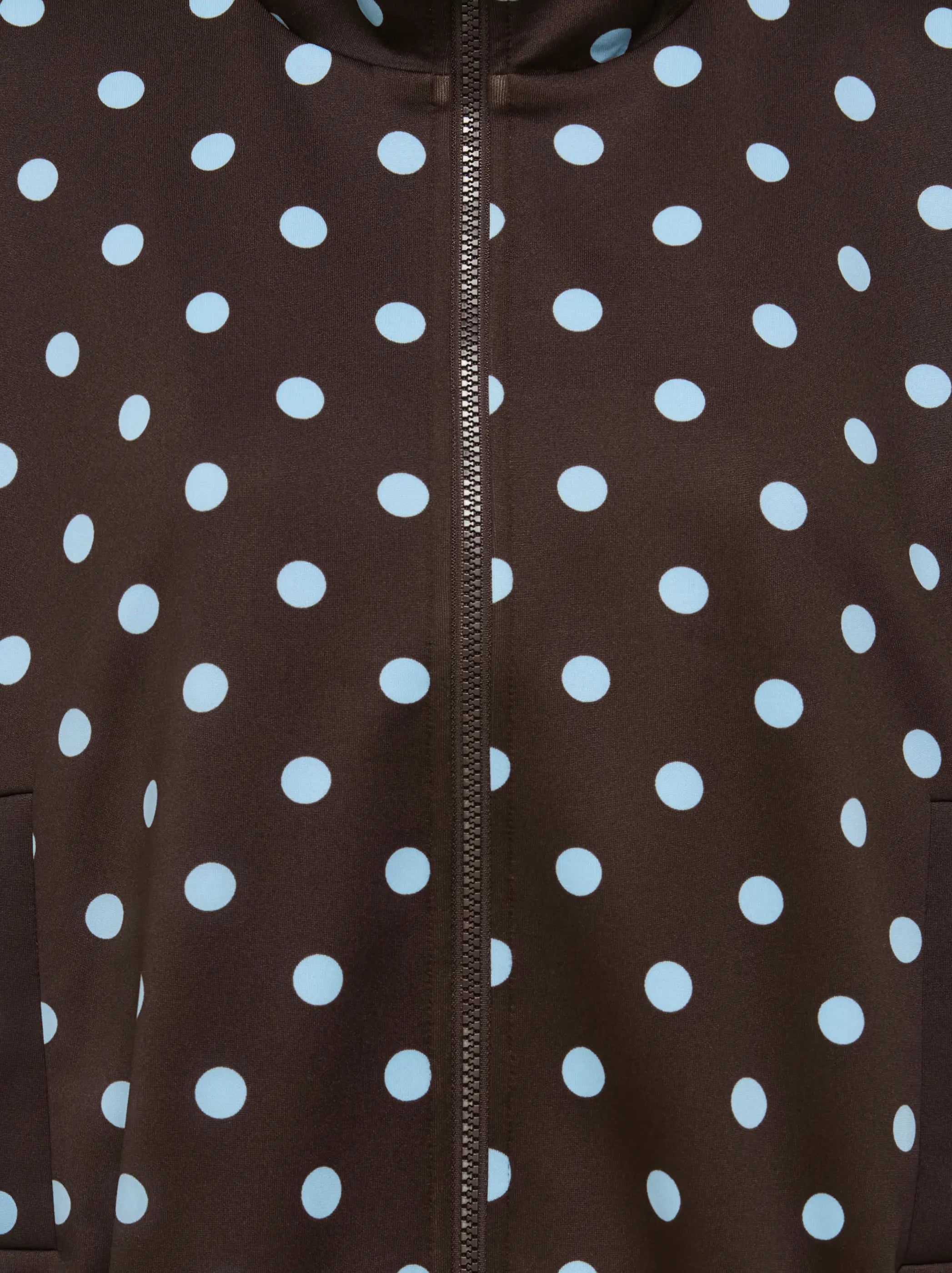 ONLY DOTIER ZIP JACKET PNT Coffee Bean CASHMER BLUE DOTS + PANELS