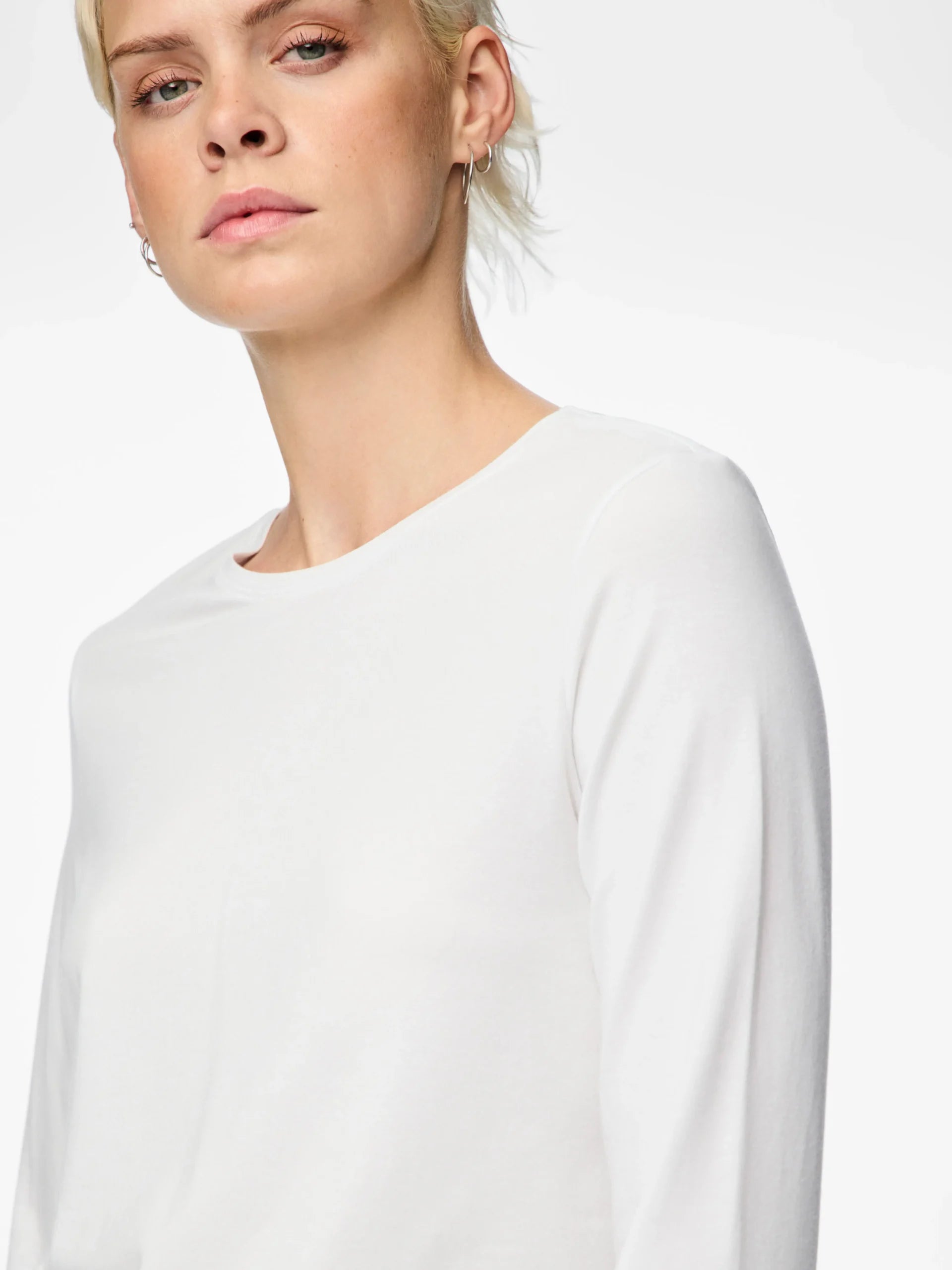 PIECES SIRENE LS TEE JRS NOOS BC Bright White