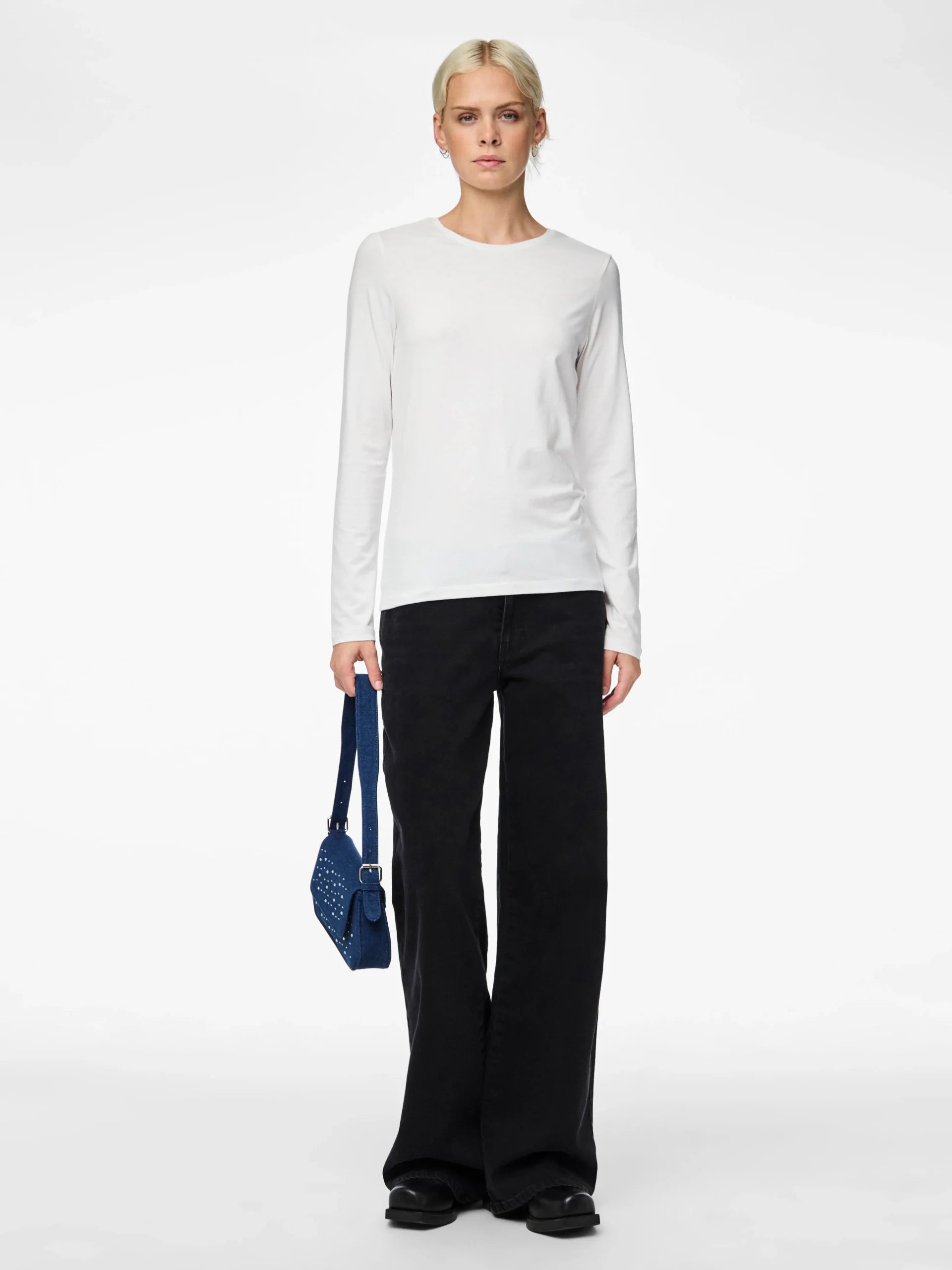 PIECES SIRENE LS TEE JRS NOOS BC Bright White