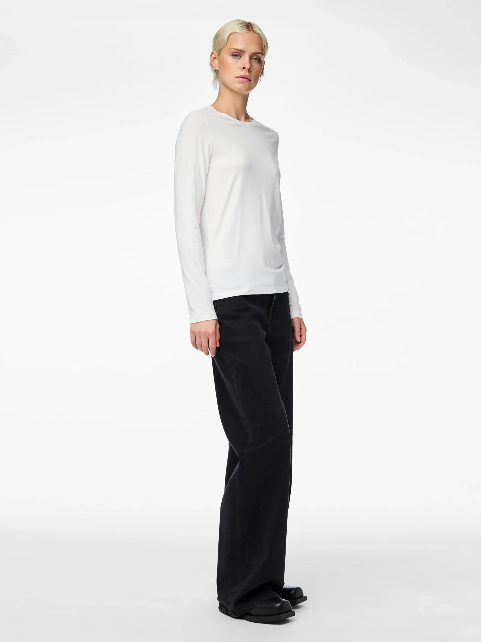 PIECES SIRENE LS TEE JRS NOOS BC Bright White