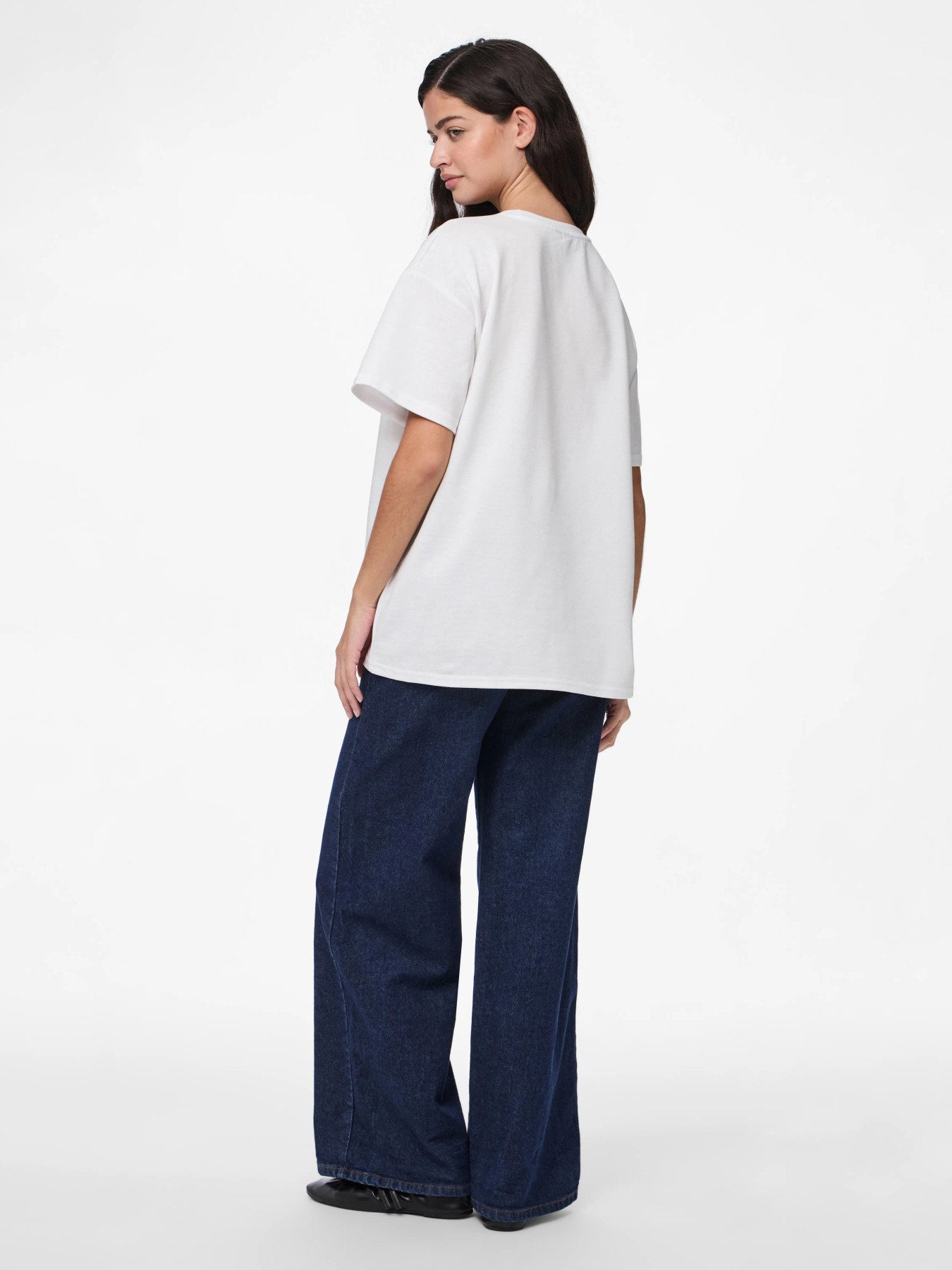 PIECES SKYLAR SS OVERSIZED TEE JRS NOOS HVID