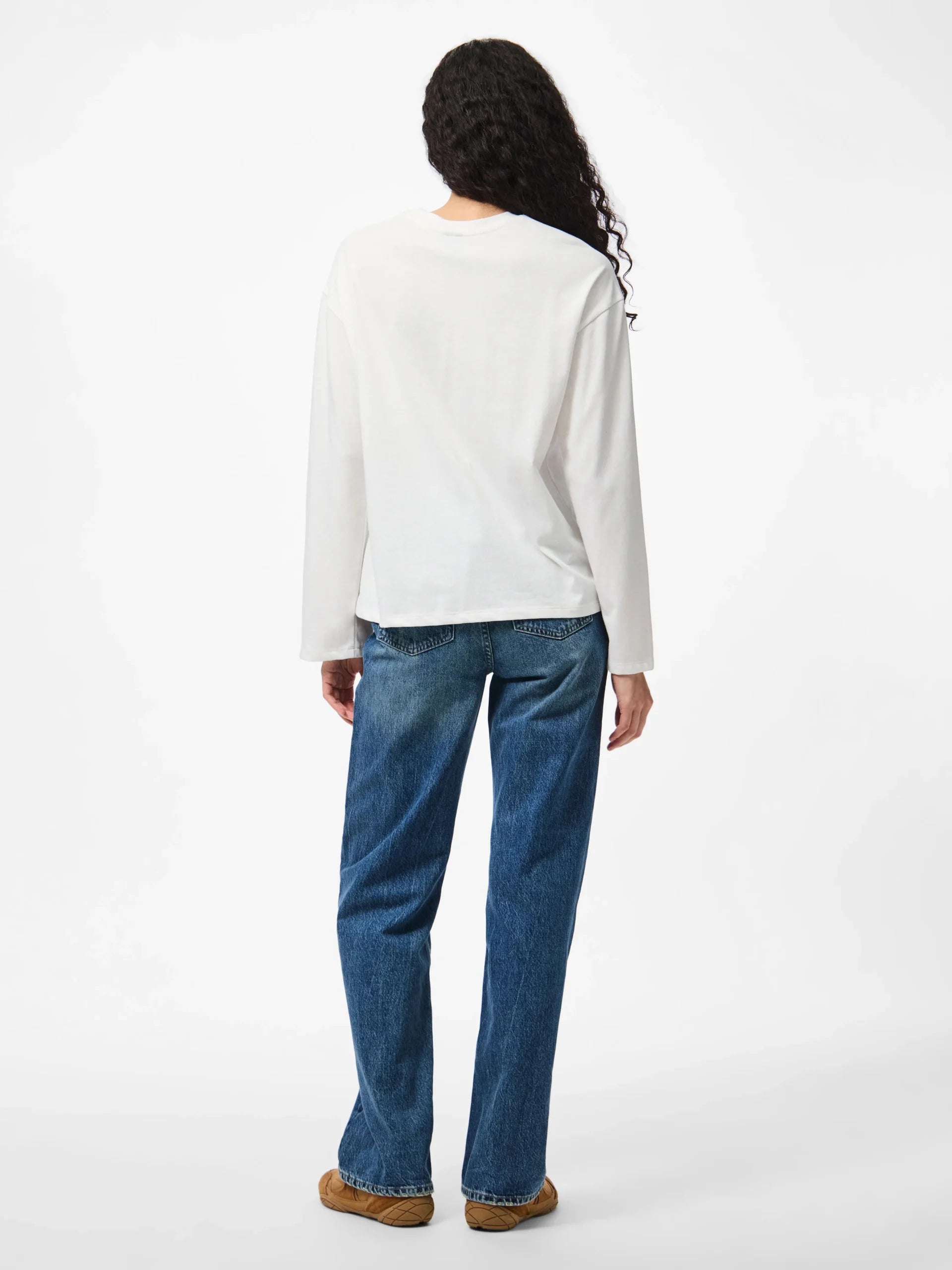 PIECES SADIE LS TOP JRS NOOS BC Cloud Dancer