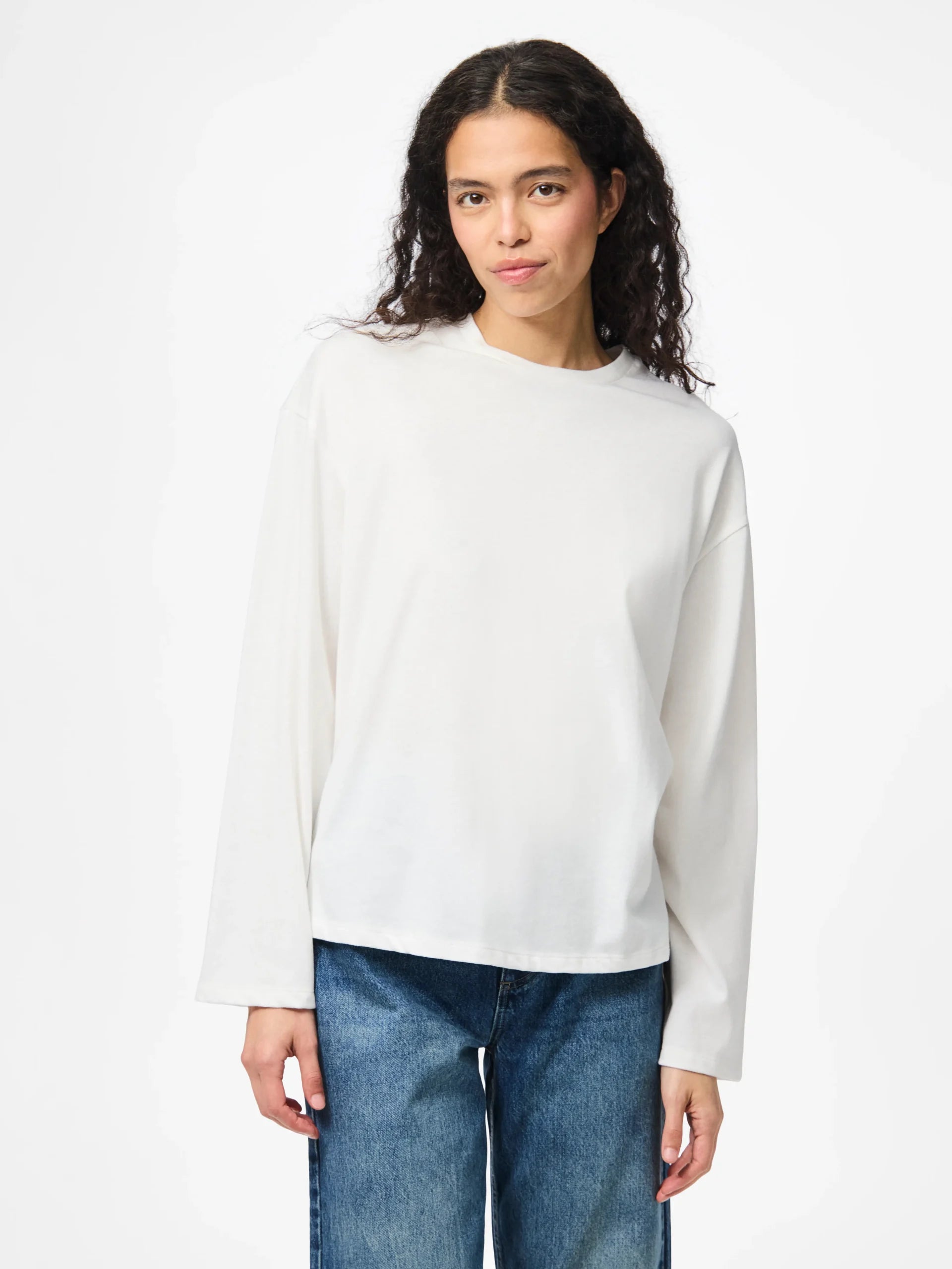 PIECES SADIE LS TOP JRS NOOS BC Cloud Dancer