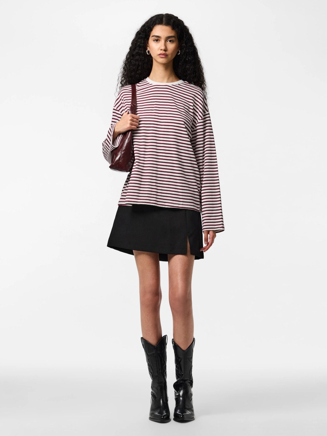 PIECES BOZZY HW SLIT SKIRT NOOS BC