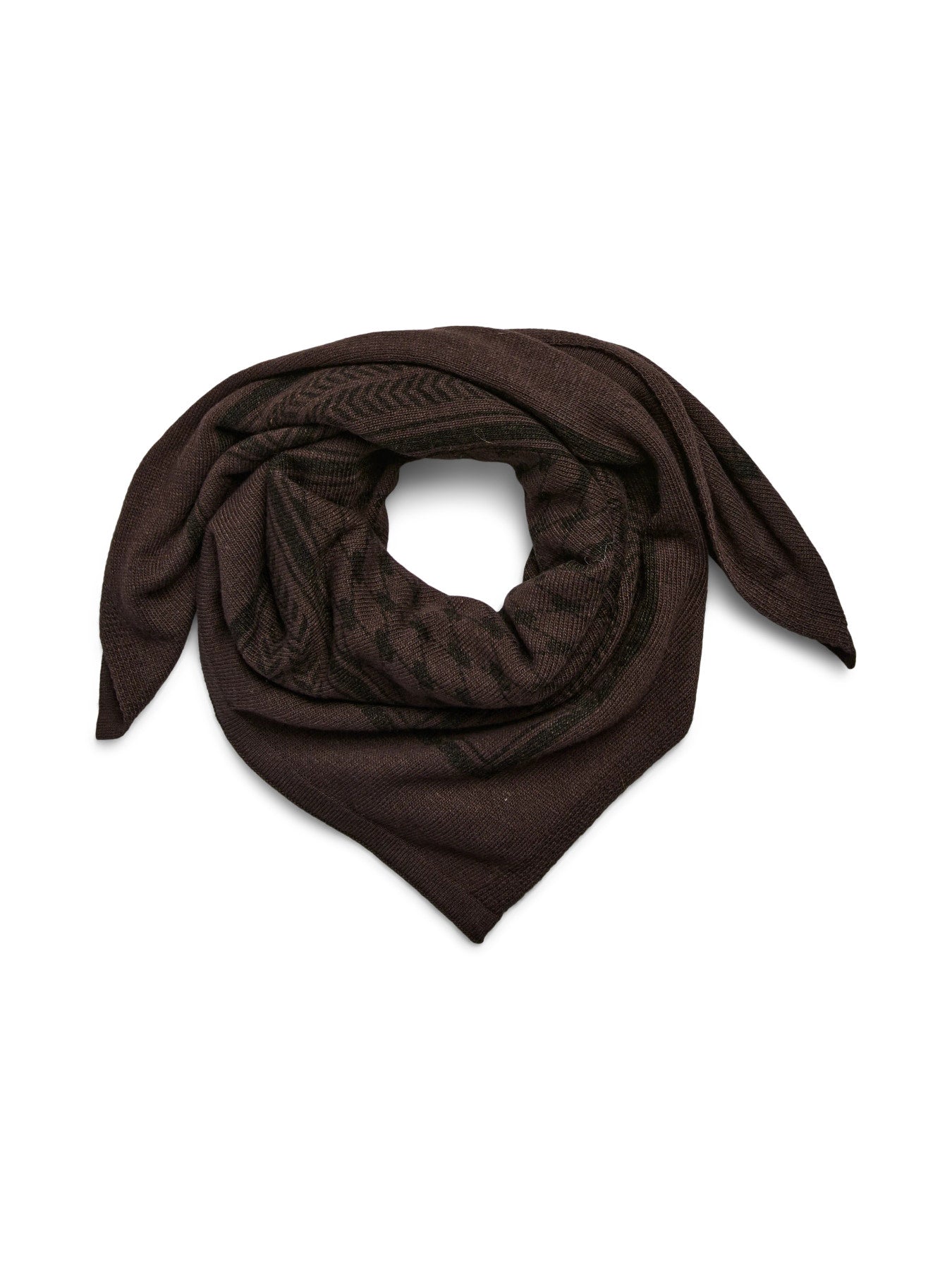 PIECES NOVIS SMALL SQUARE SCARF NOOS Hot Fudge Black