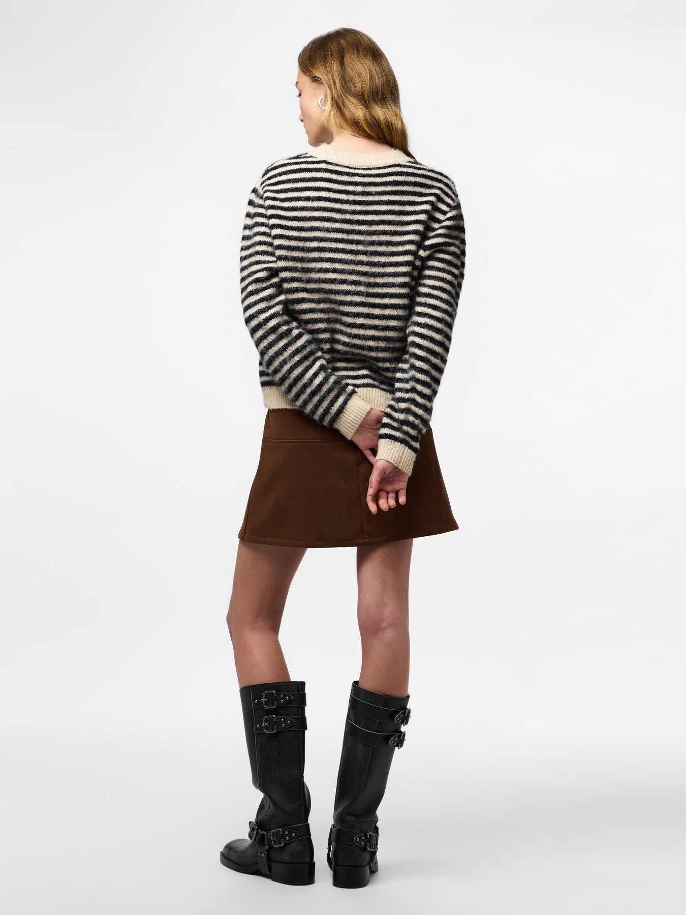 PIECES JADA LS O-NECK KNIT BC