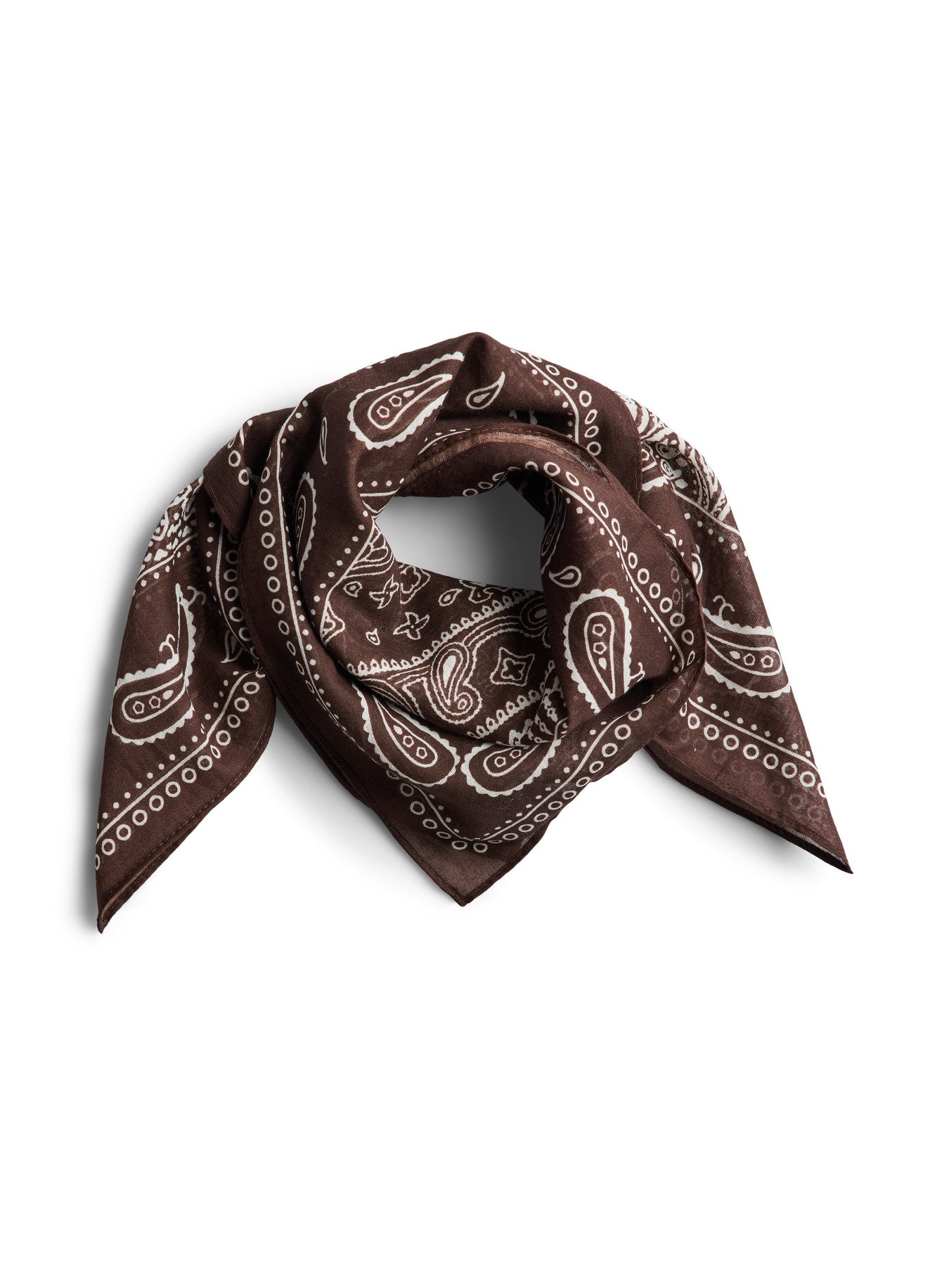 PIECES JOLANDA SQUARE SCARF BC Chicory Coffee Abstract Paisley