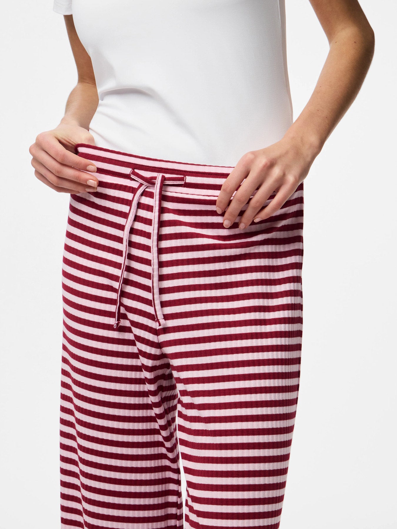 PIECES LAYA MW WIDE PANTS JRS NOOS PINK TULLE